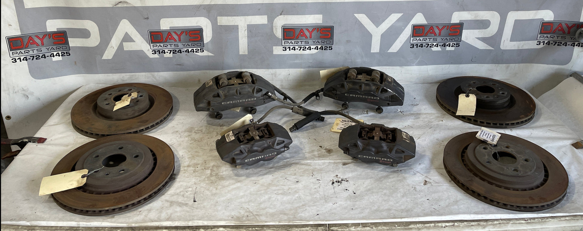 2020 Chevy Camaro SS Brembo Brake Calipers and Rotors OEM - Day's Parts Yard