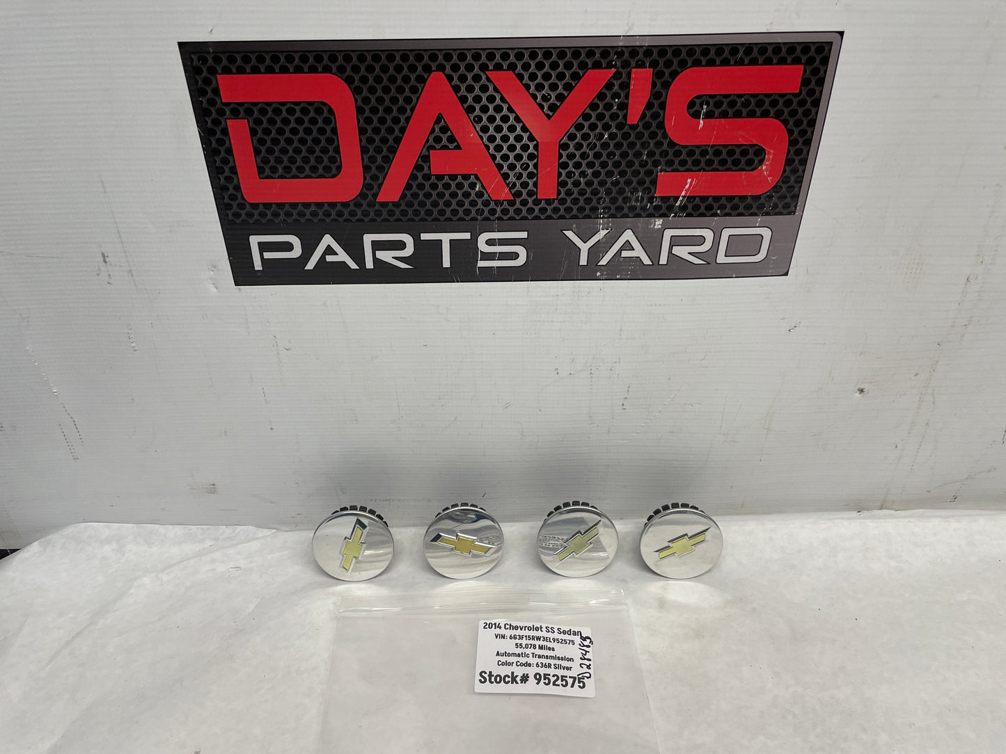 2014 Chevy SS Sedan Wheel Center Cap Set OEM