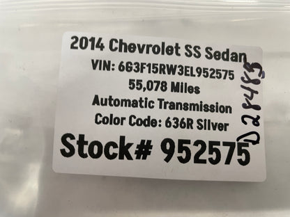 2014 Chevy SS Sedan Wheel Center Cap Set OEM