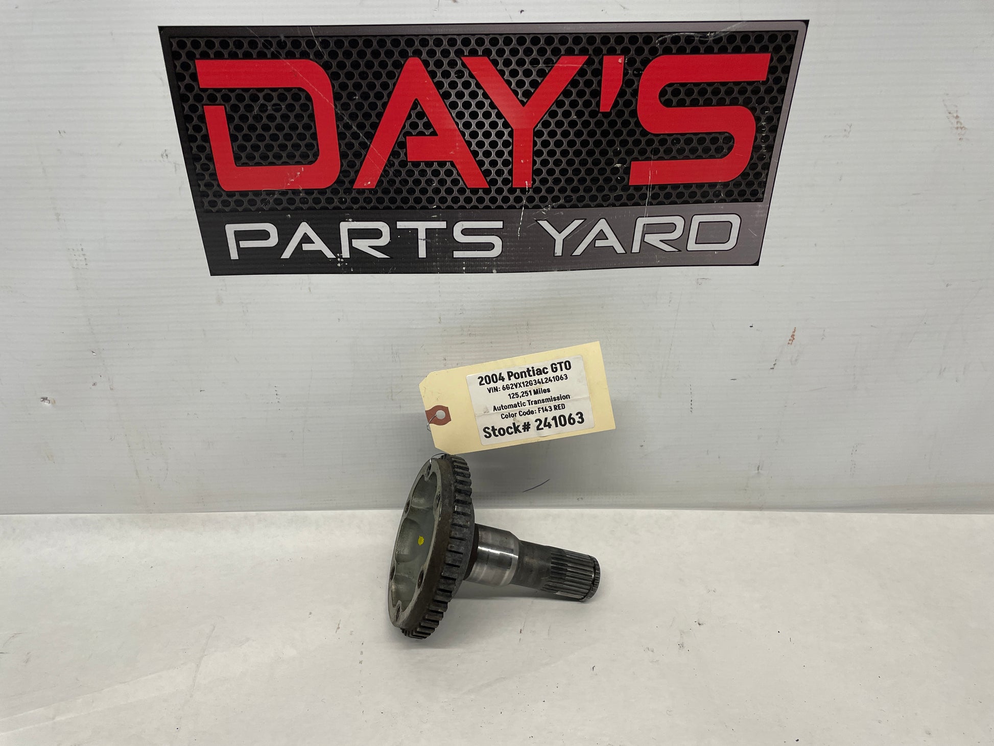 2004 Pontiac GTO LH Driver CV Axle Half Shaft Stub OEM - Day's Parts Yard
