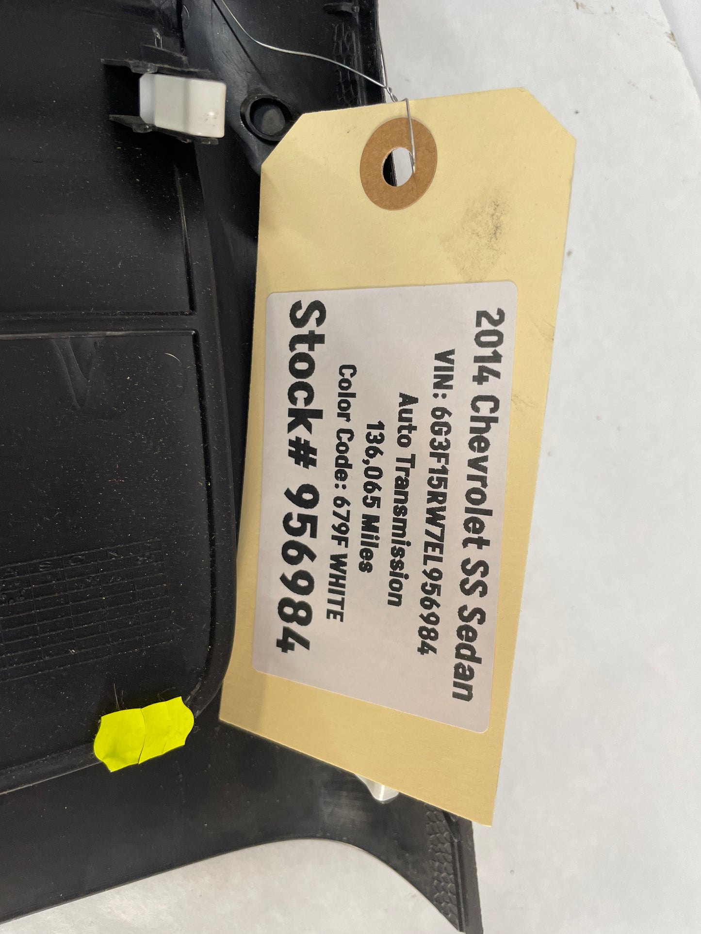 2014 Chevy SS Sedan Rear Center Console Cover Trim Panel OEM - Day's Parts Yard