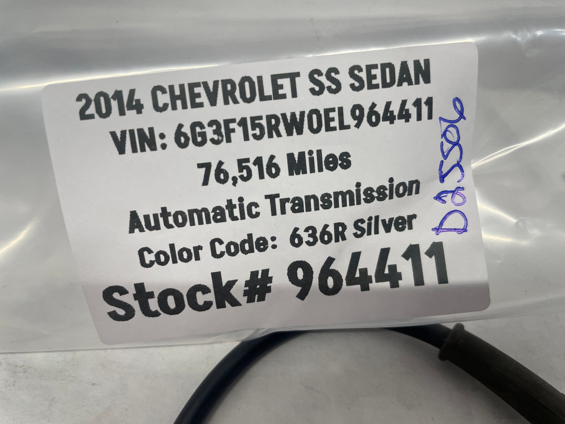 2014 Chevy SS Sedan Front ABS Speed Sensor OEM - Day's Parts Yard