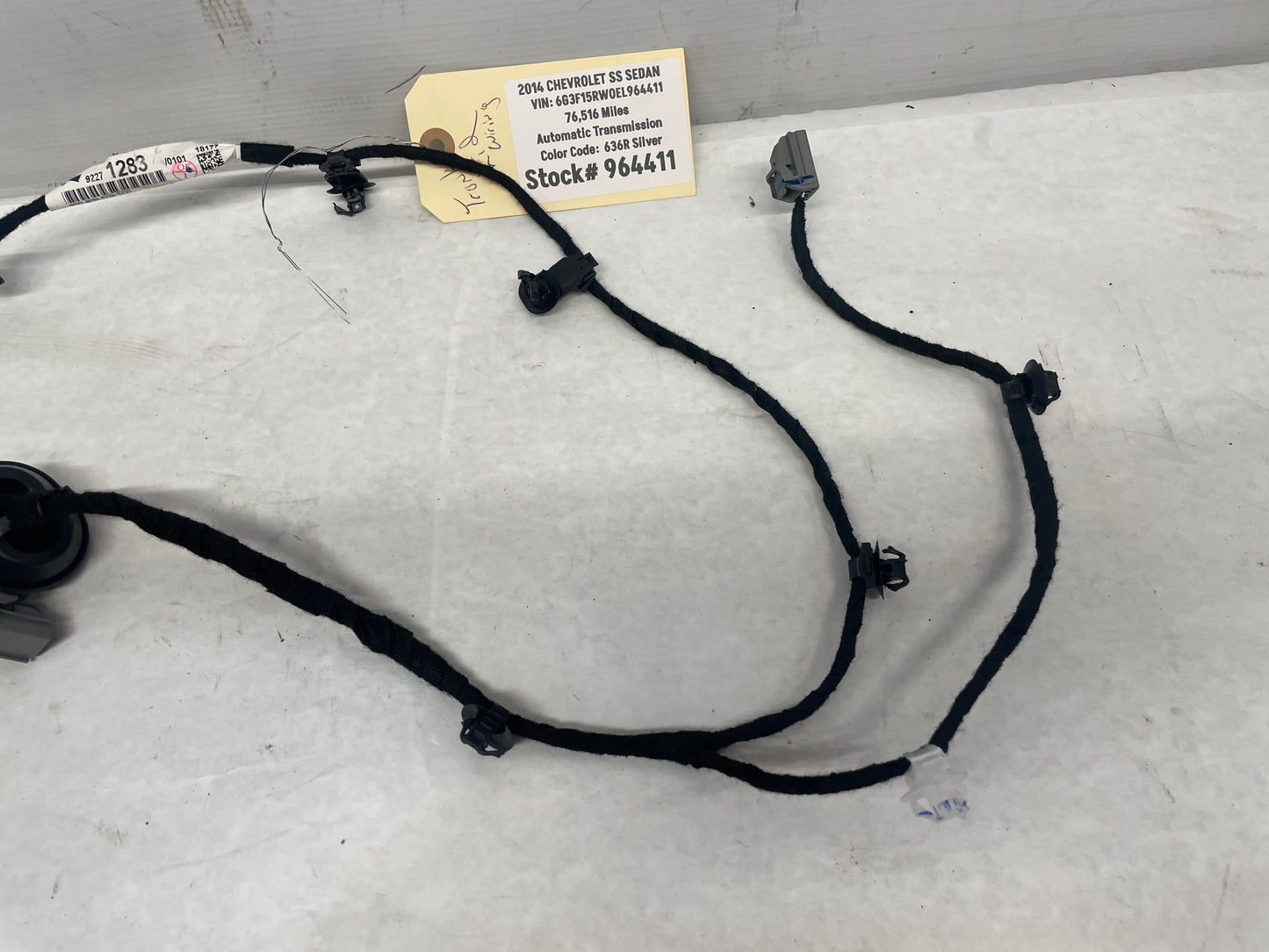 2014 Chevy SS Sedan Trunk Deck Lid Wire Wiring Harness OEM - Day's Parts Yard