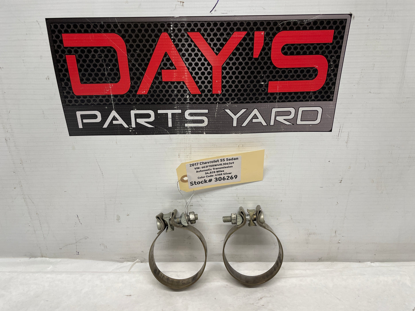 2017 Chevy SS Sedan Factory Exhaust Muffler Clamps OEM