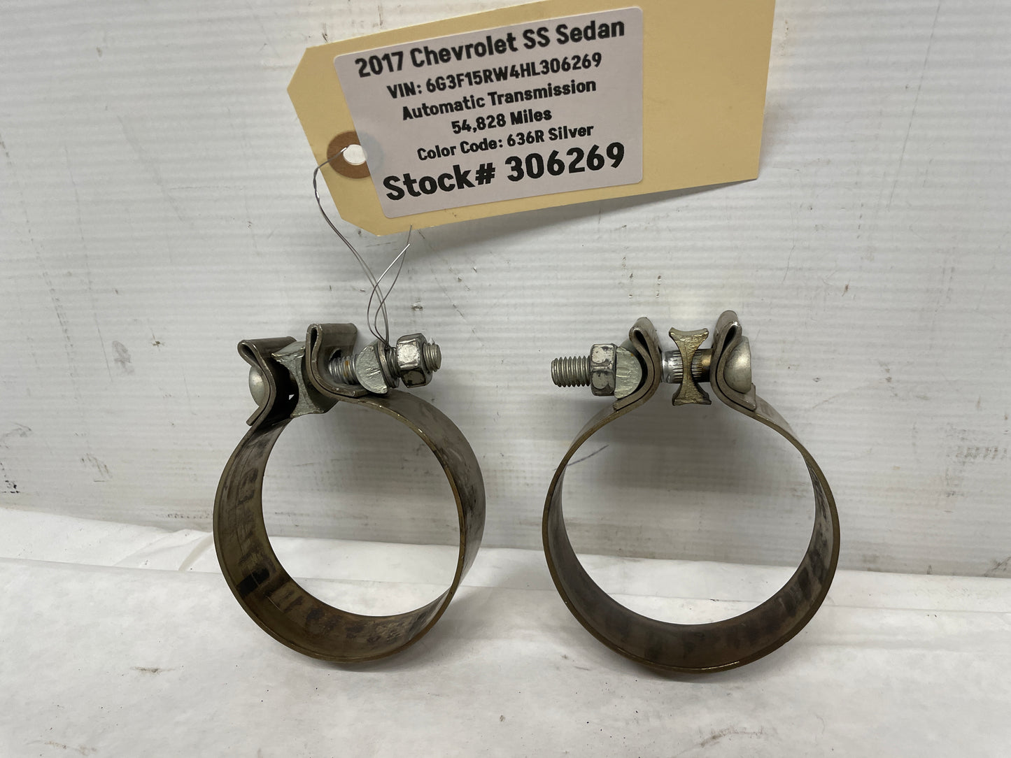 2017 Chevy SS Sedan Factory Exhaust Muffler Clamps OEM