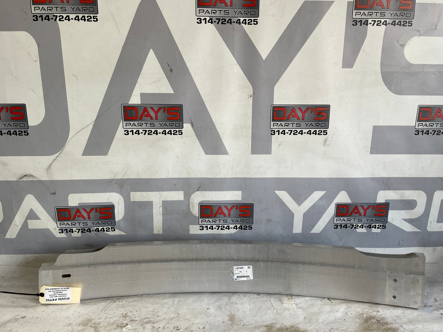 2014 Chevy SS Sedan Rear Impact Reinforcement Bar OEM