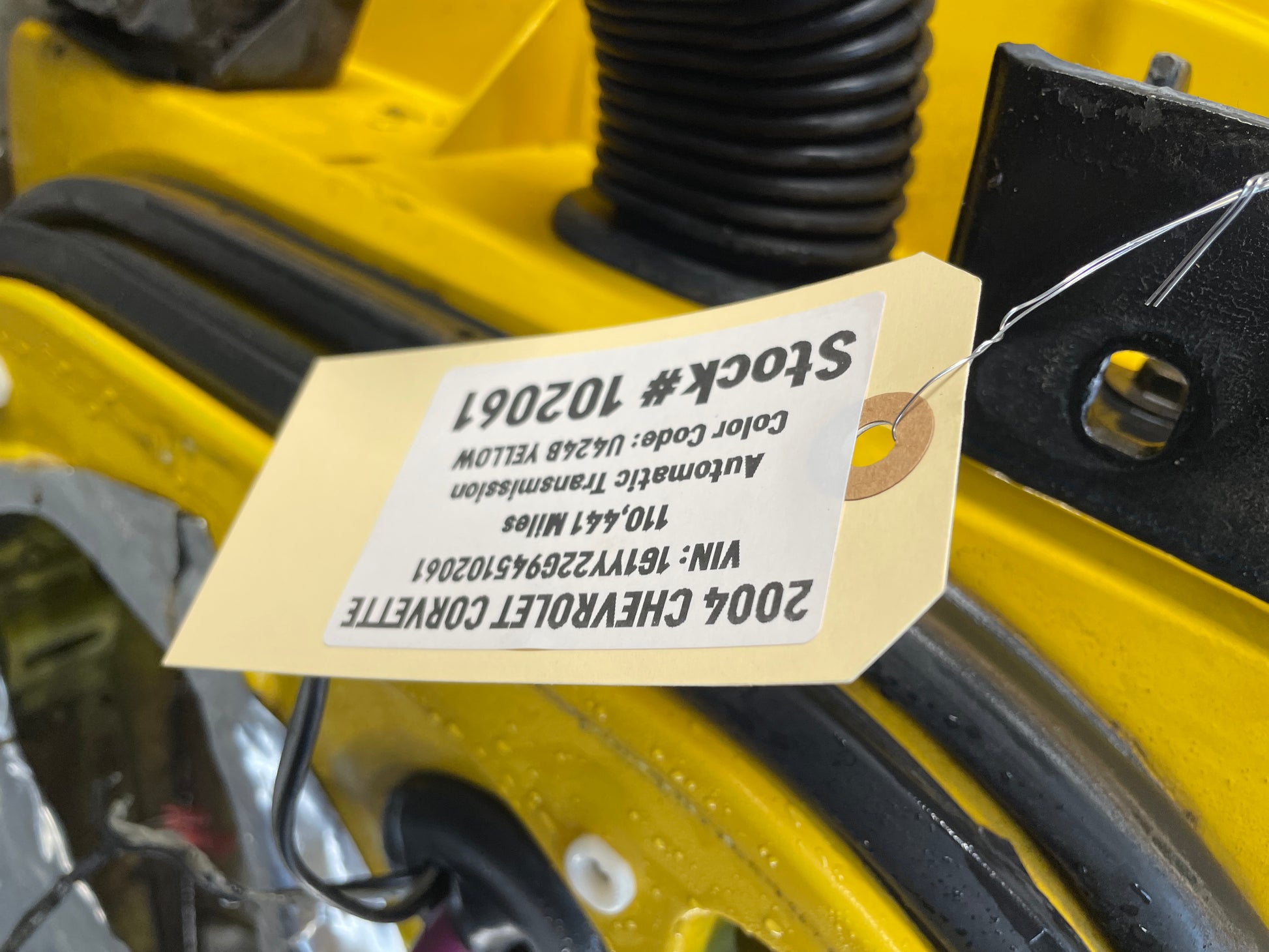 2004 Chevy C5 Corvette RH Passenger Exterior Door Yellow OEM - Day's Parts Yard