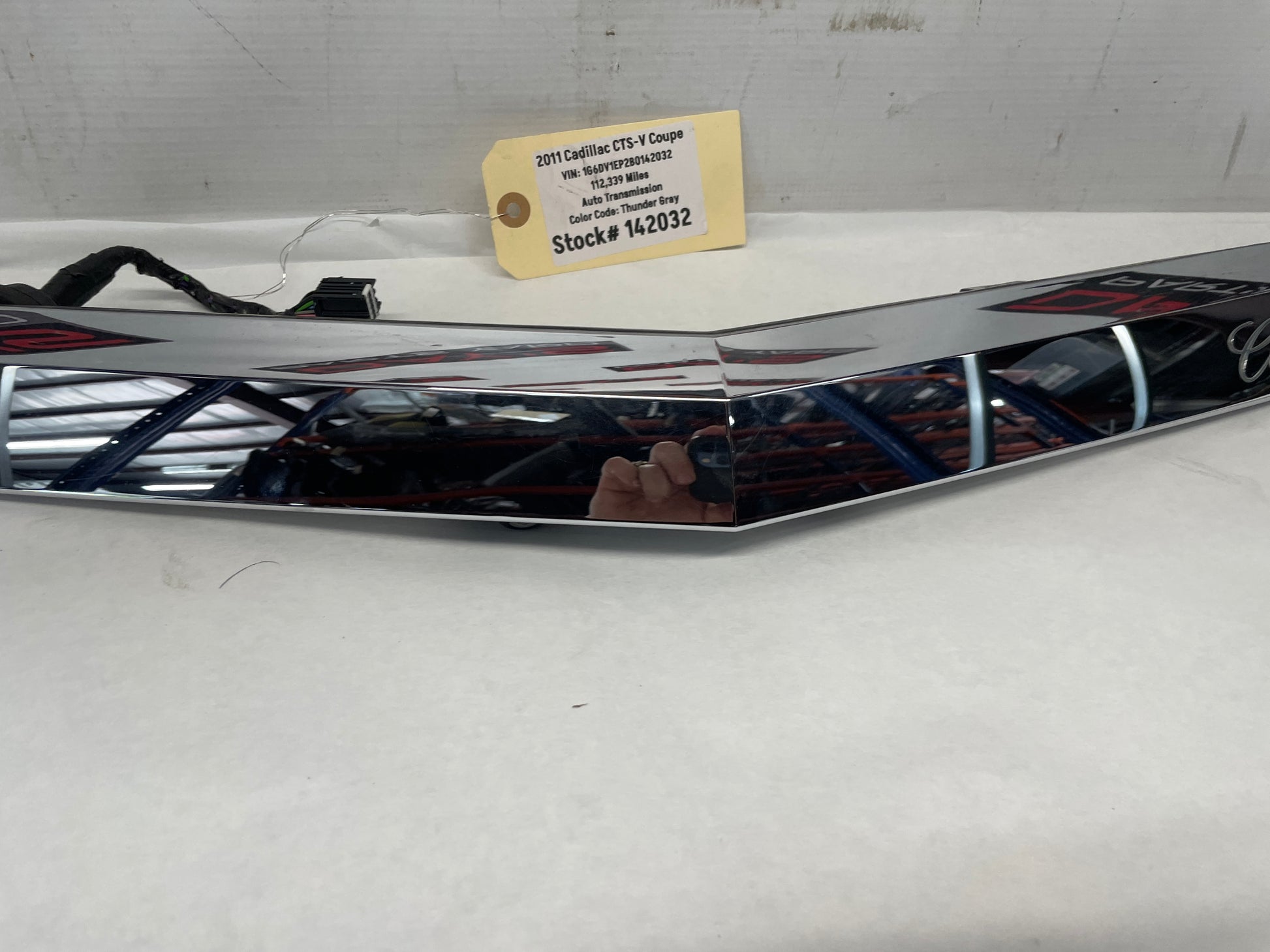 2011 Cadillac CTS-V Trunk Deck Lid Applique Chrome Panel Trim Camera OEM - Day's Parts Yard