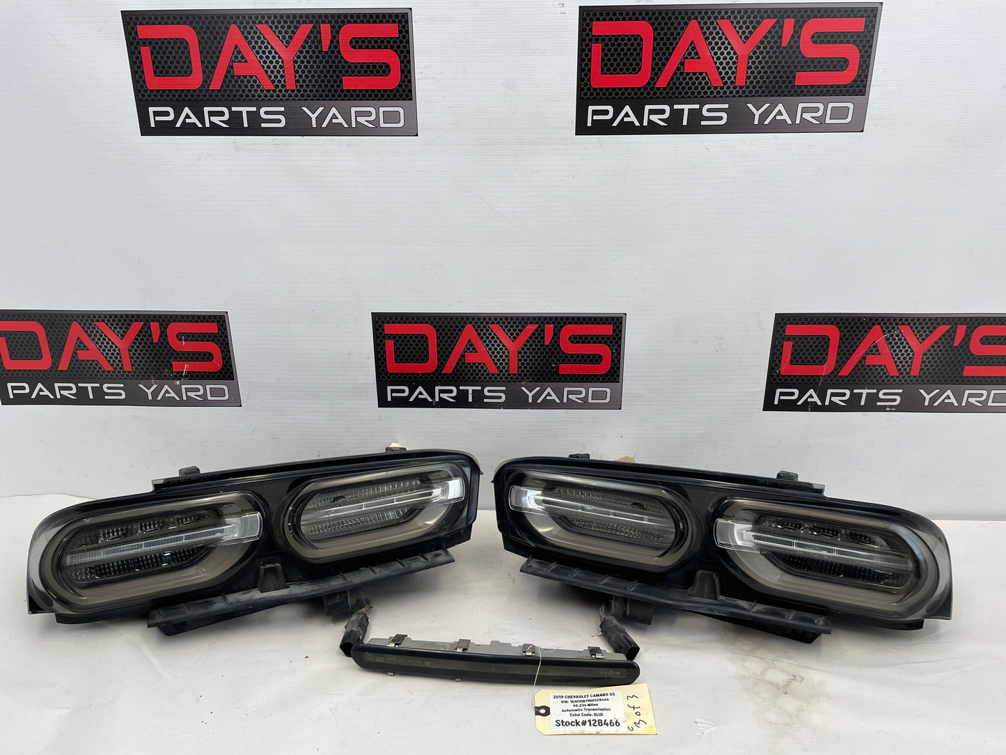 2019 Chevy Camaro SS Smoked Clear Tail Light Lamp Taillight 3rd Brake Set OEM