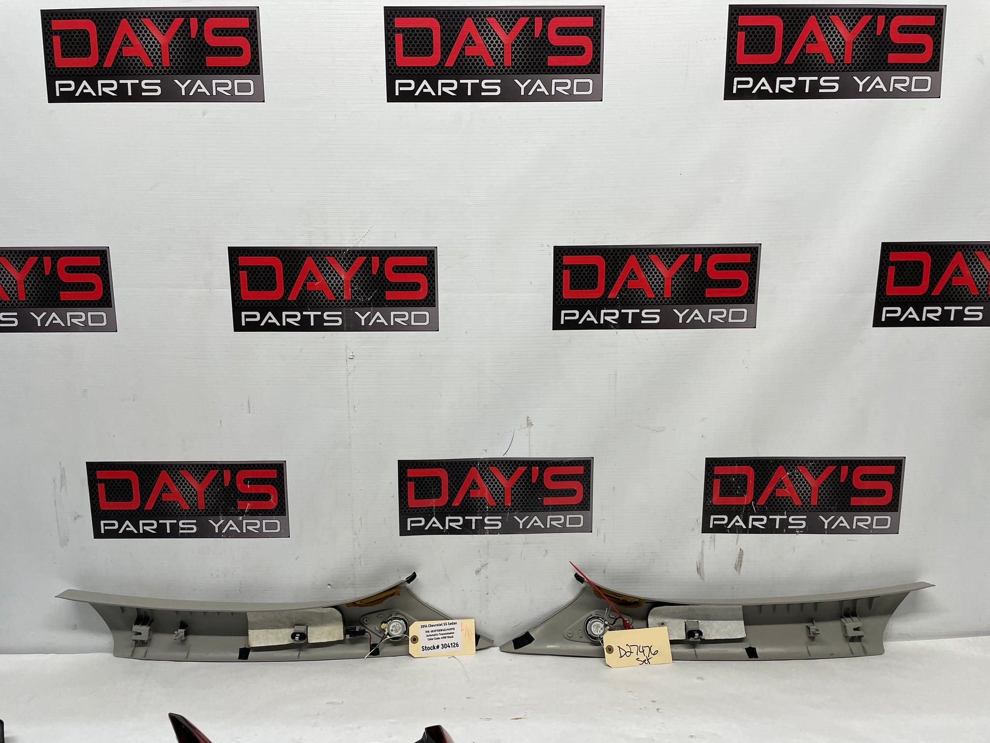 2014 Chevy SS Sedan RH & LH Interior A Pillar Windshield Trim Panel Moldings OEM - Day's Parts Yard