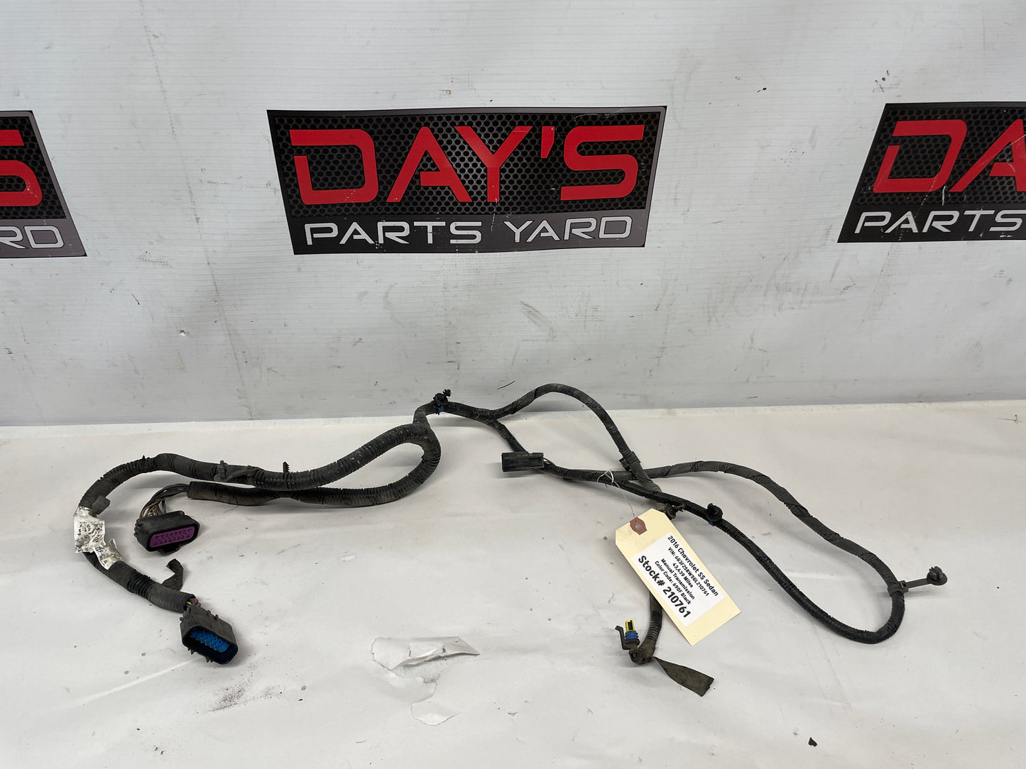 2016 Chevy SS Sedan Rear Suspension Cradle Wire Wiring Harness OEM - Day's Parts Yard