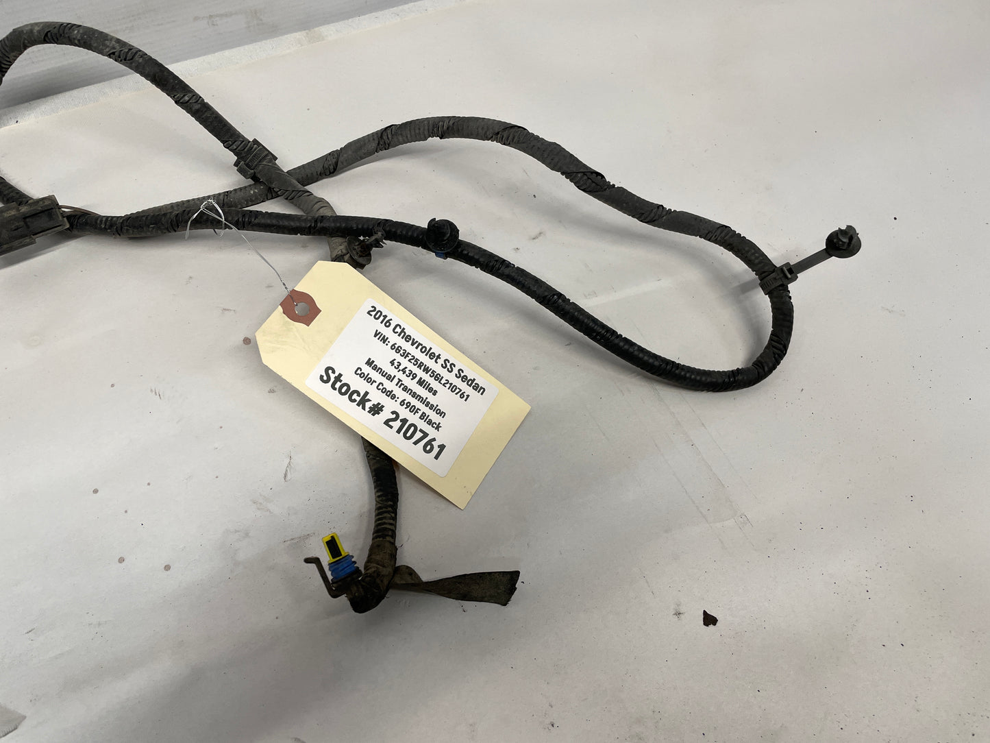 2016 Chevy SS Sedan Rear Suspension Cradle Wire Wiring Harness OEM - Day's Parts Yard