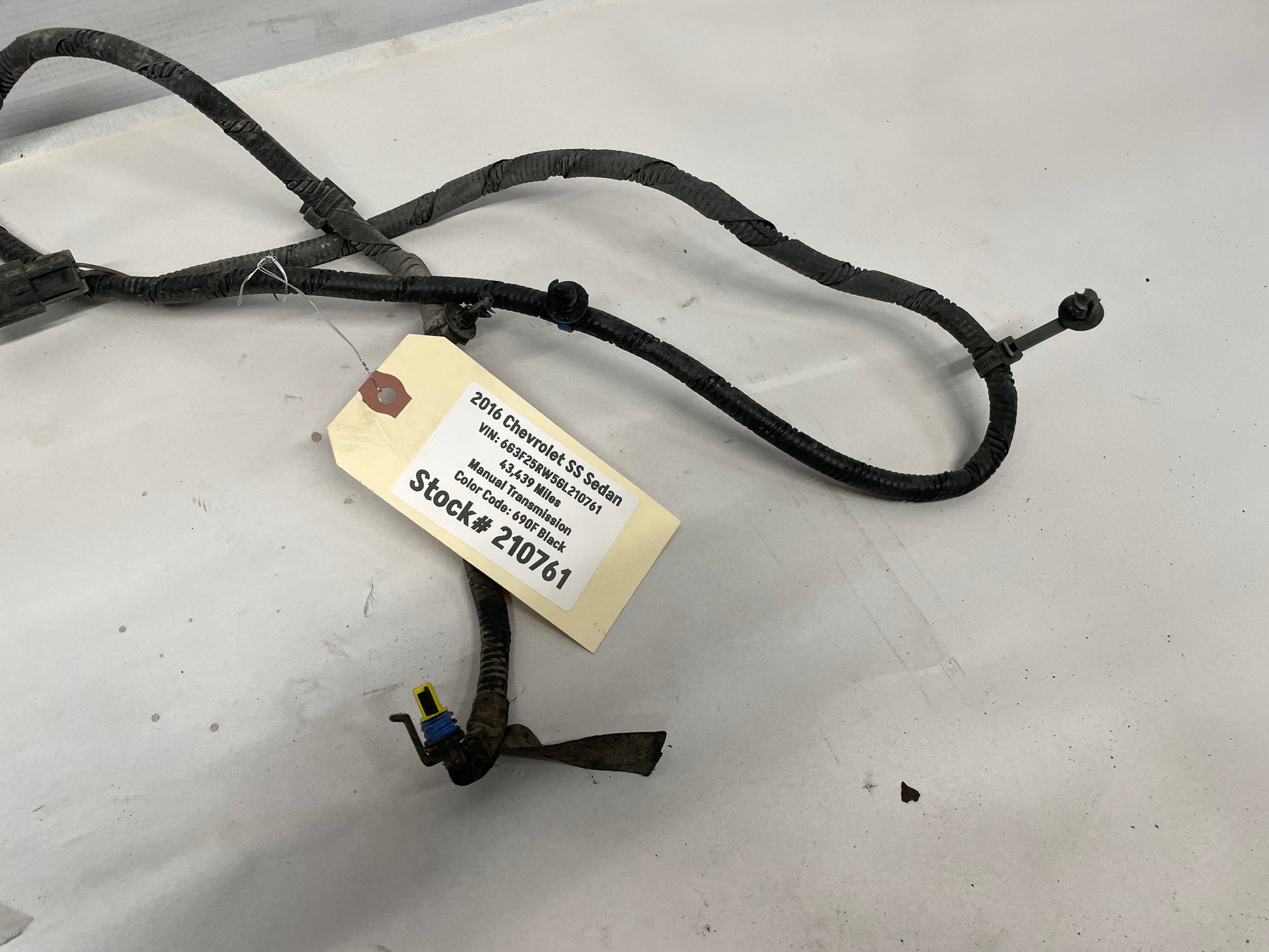 2016 Chevy SS Sedan Rear Suspension Cradle Wire Wiring Harness OEM - Day's Parts Yard