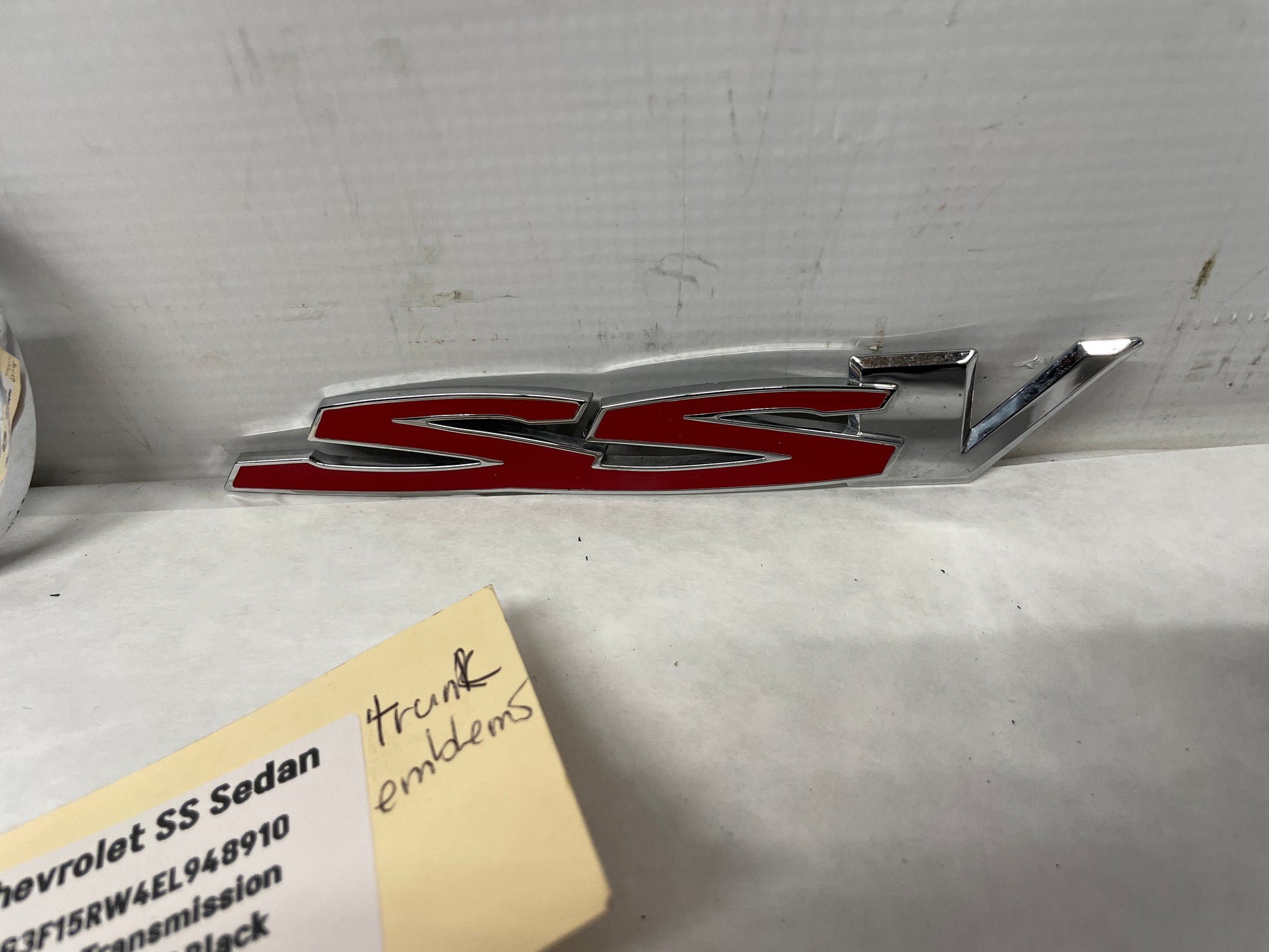2014 Chevy SS Sedan Holden Trunk Deck Lid Emblem Badge OEM - Day's Parts Yard
