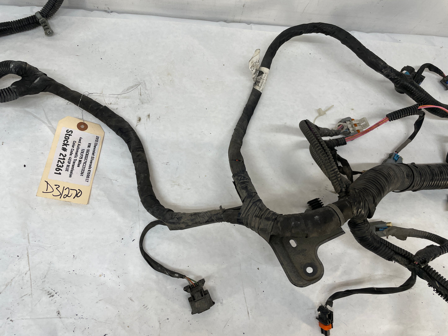 2012 Chevy Silverado K1500 LT Engine Transmission Wire Wiring Harness OEM - Day's Parts Yard