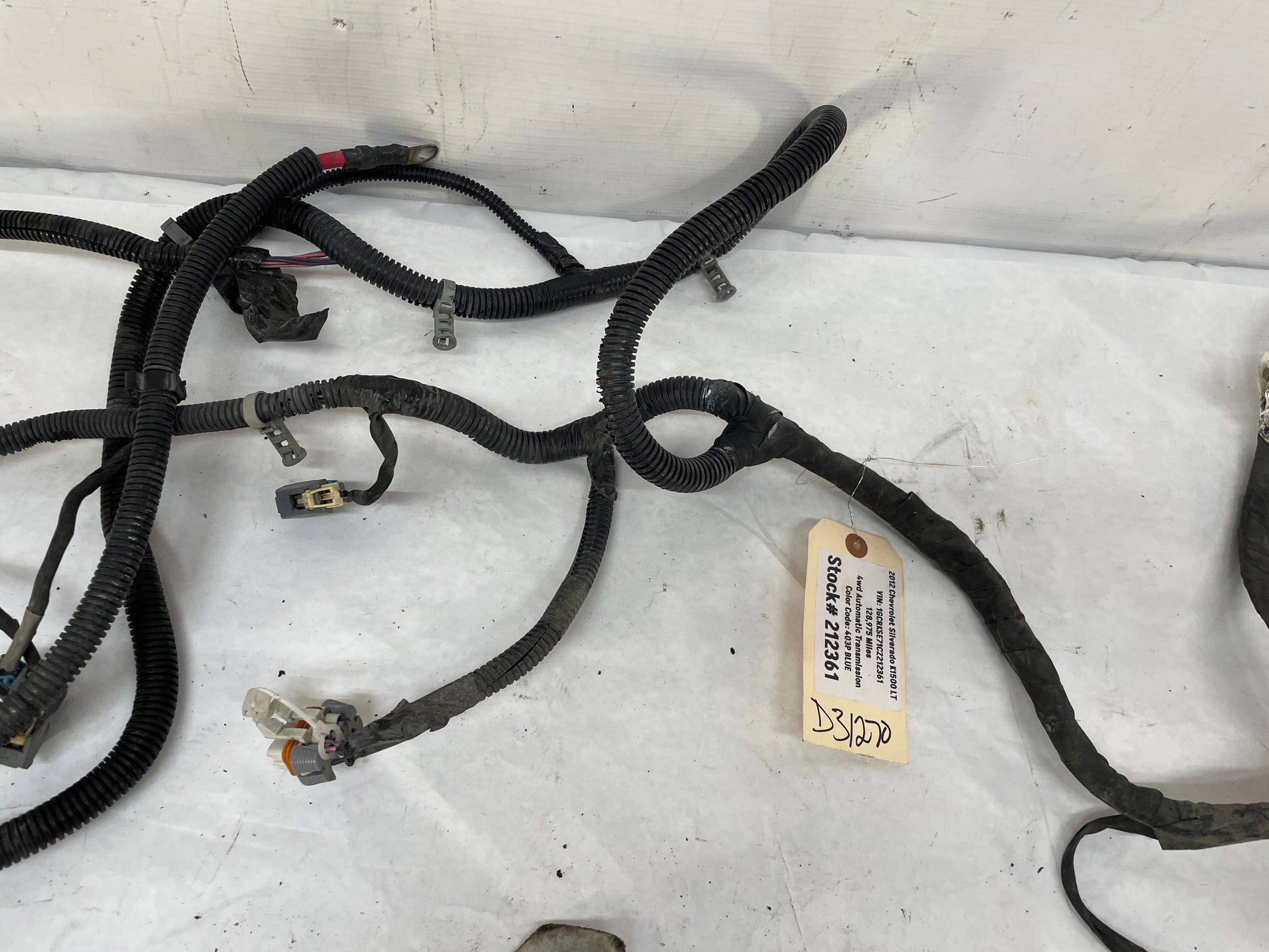 2012 Chevy Silverado K1500 LT Engine Transmission Wire Wiring Harness OEM - Day's Parts Yard