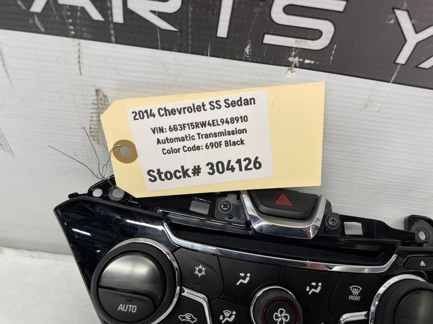 2014 Chevy SS Sedan HVAC Controls Heat A/C Control Unit Panel OEM - Day's Parts Yard