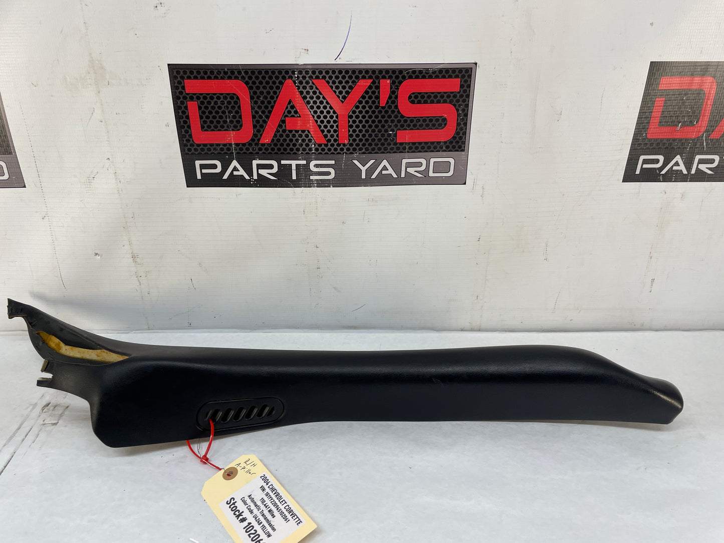 2004 Chevy C5 Corvette RH Passenger Interior A Pillar Windshield Trim Panel OEM - Day's Parts Yard