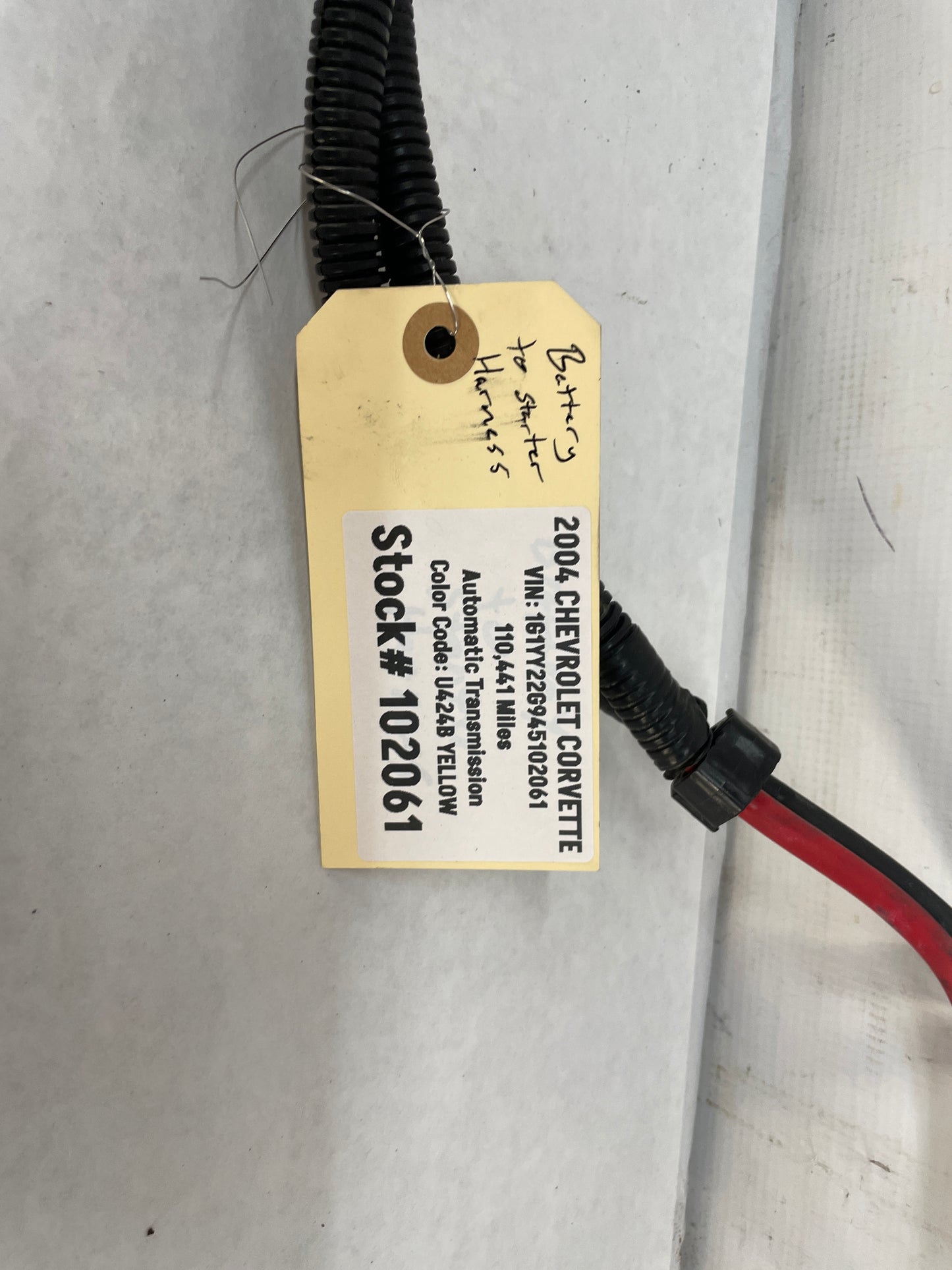 2004 Chevy C5 Corvette Positive Negative Battery Terminal Cable Wire Harness OEM - Day's Parts Yard