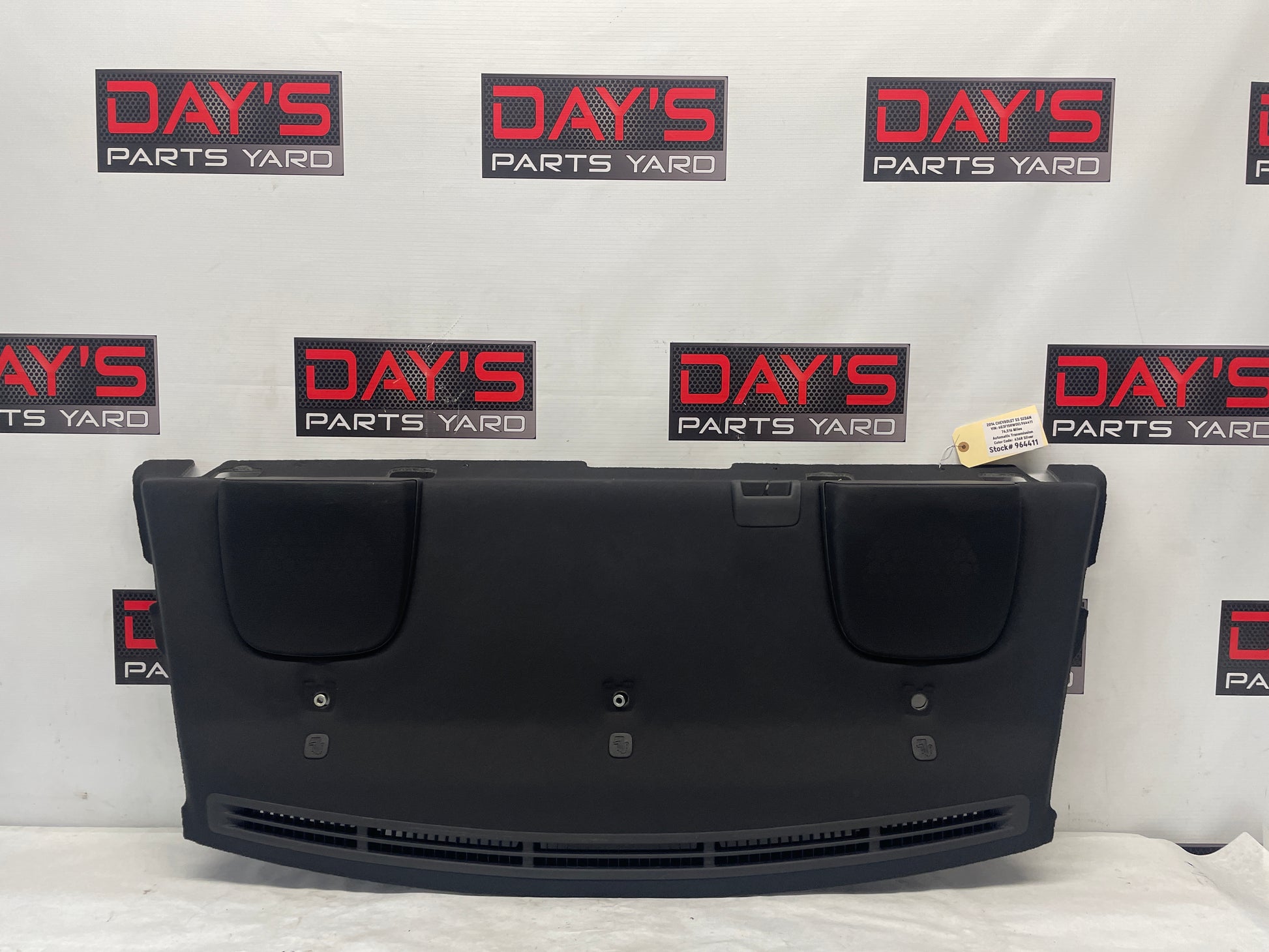 2014 Chevy SS Sedan Rear Package Deck Tray Parcel Shelf Trim Lid OEM - Day's Parts Yard