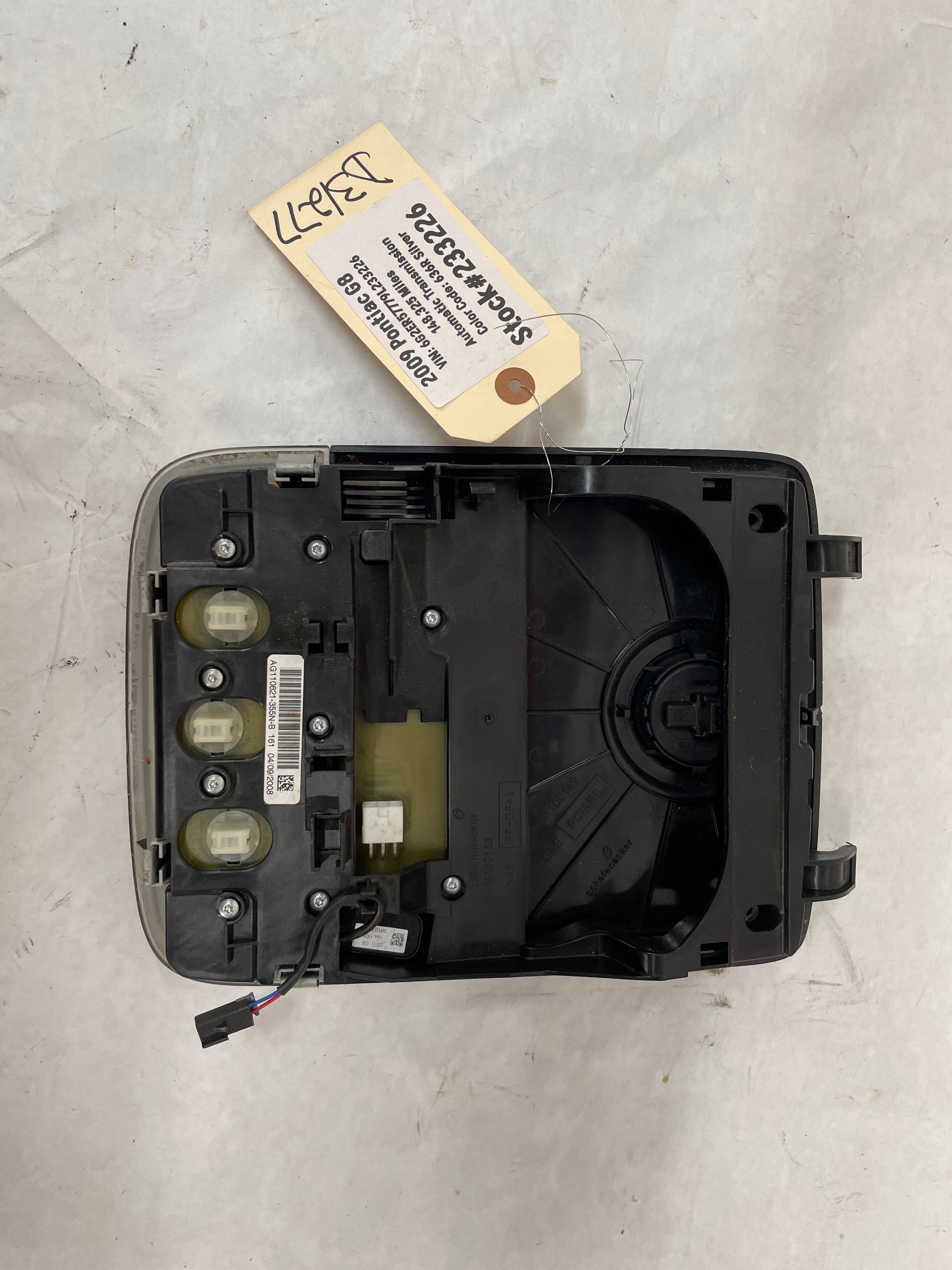 2009 Pontiac G8 Overhead Over Head Console Dome Light OEM - Day's Parts Yard