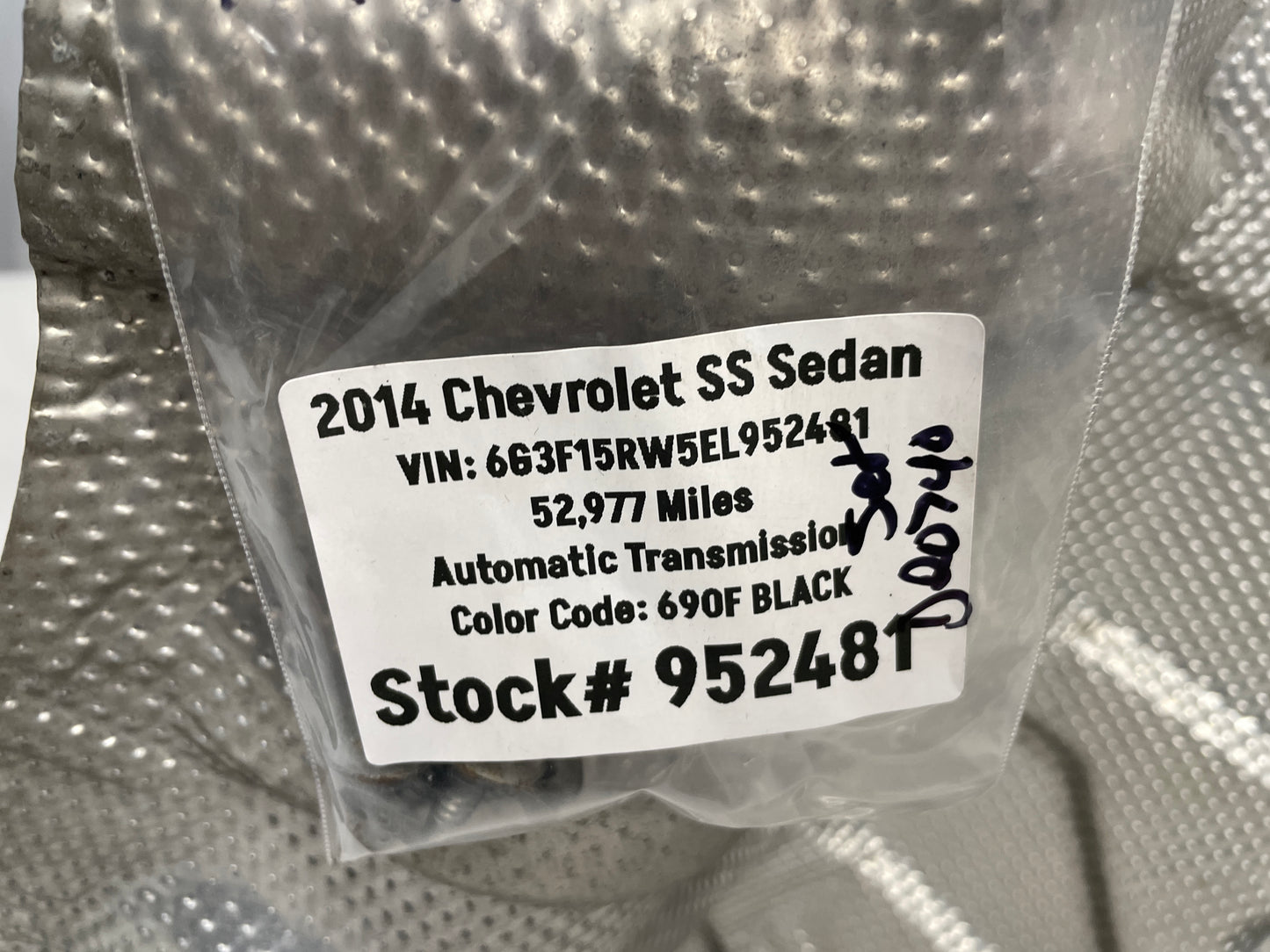 2014 Chevy SS Sedan RH & LH Exhaust Muffler Heat Shields OEM - Day's Parts Yard