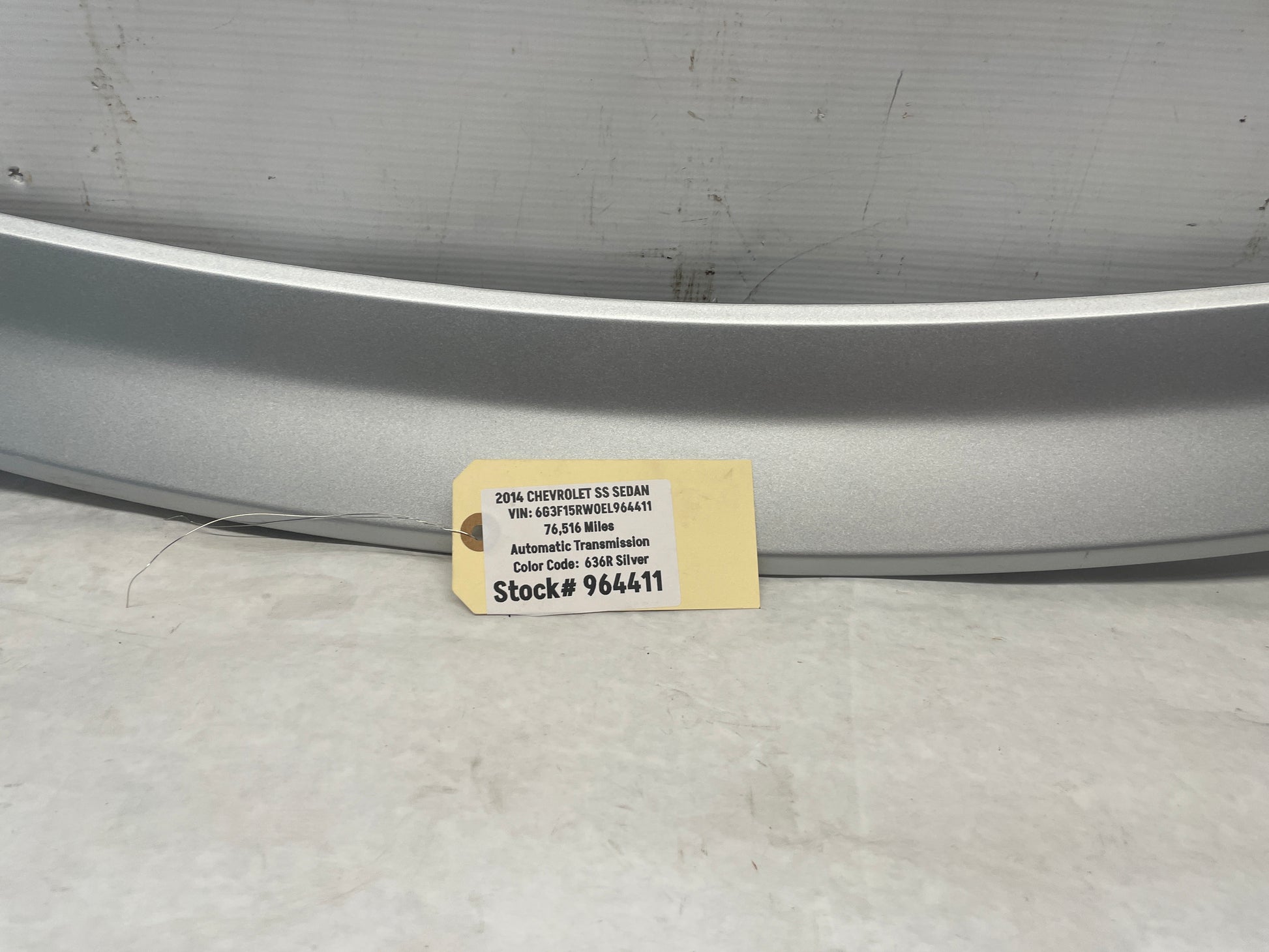 2014 Chevy SS Sedan Trunk Deck Lid Spoiler Wing OEM - Day's Parts Yard