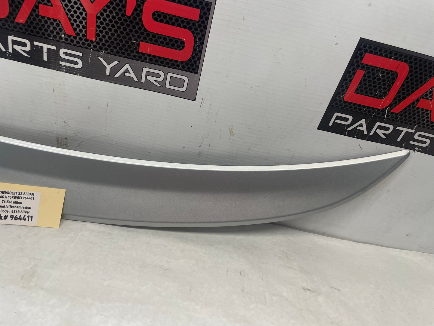 2014 Chevy SS Sedan Trunk Deck Lid Spoiler Wing OEM - Day's Parts Yard