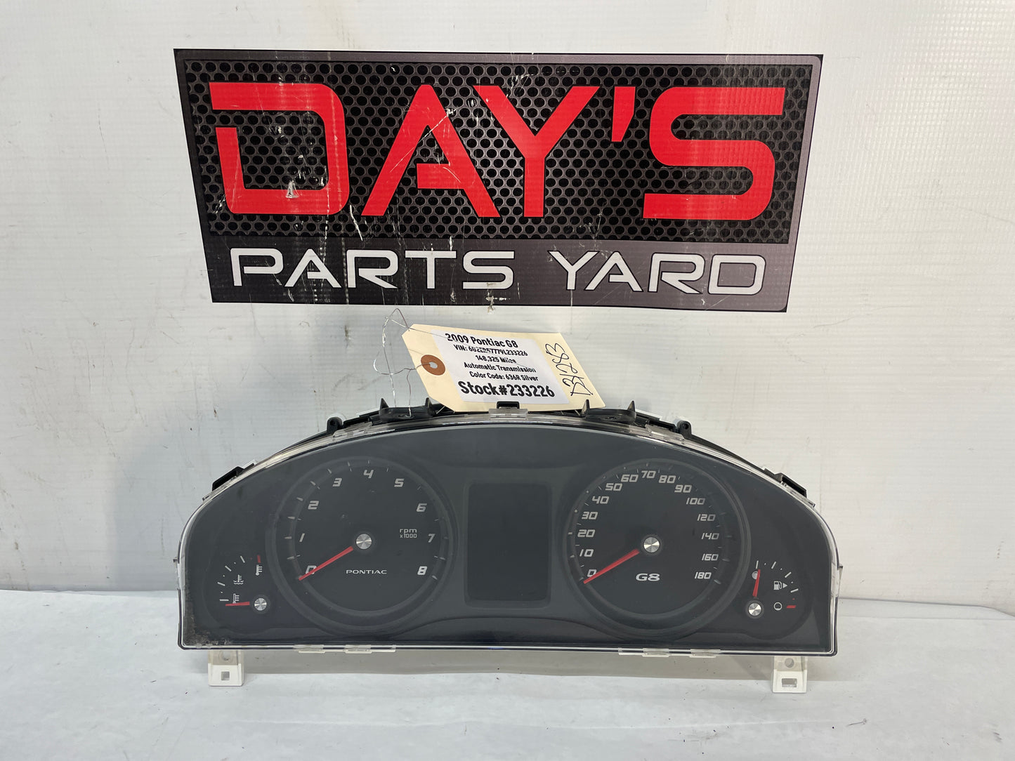 2009 Pontiac G8 Gauge Cluster Speedometer Instrument Panel OEM - Day's Parts Yard
