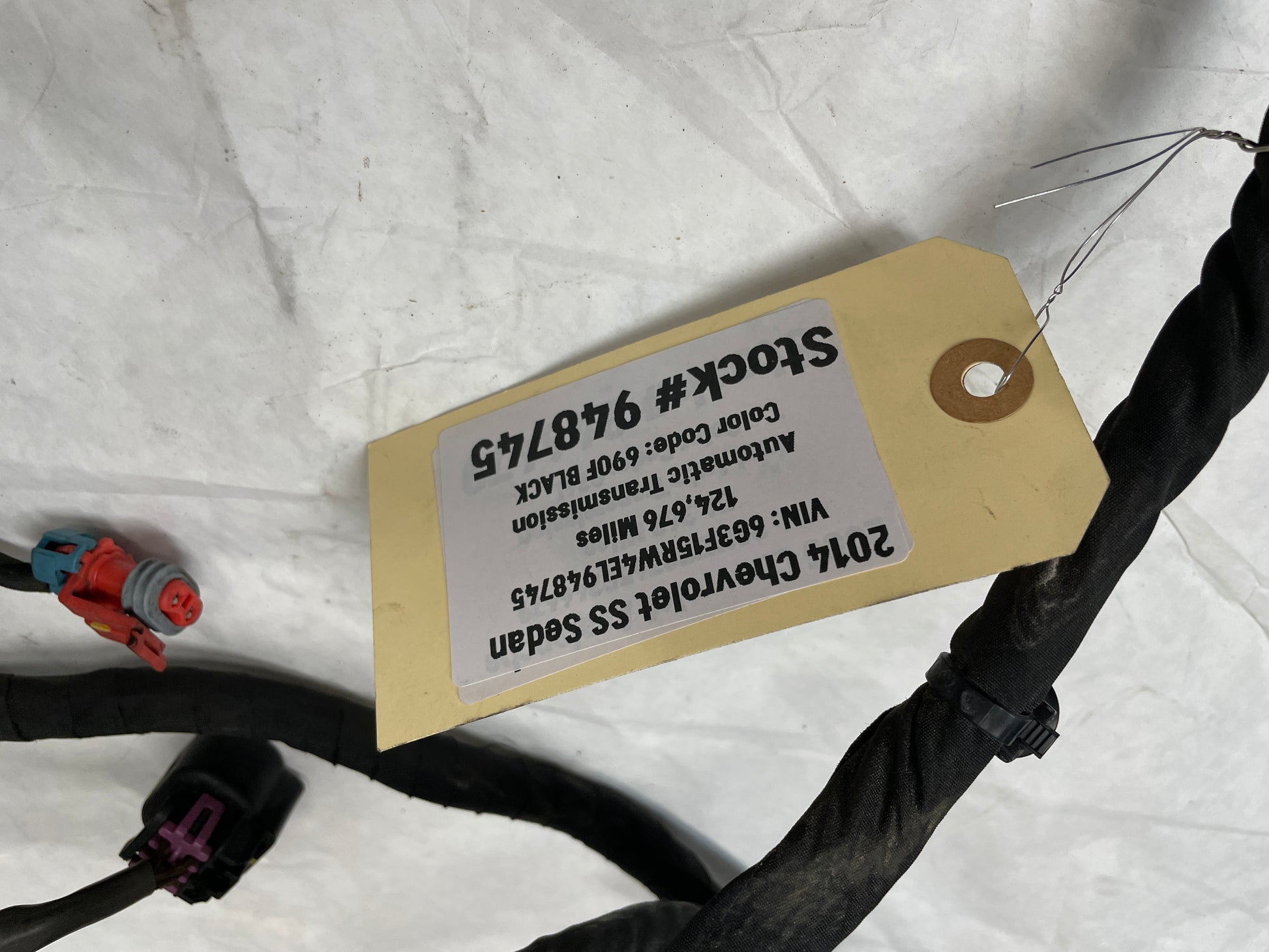 2014 Chevy SS Sedan Engine Motor Transmission Wire Wiring Harness OEM - Day's Parts Yard