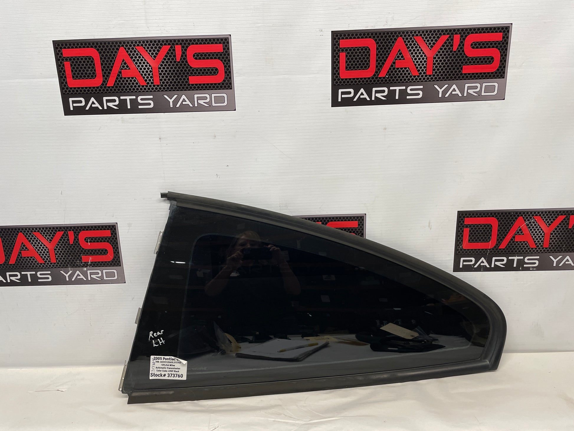 2005 Pontiac GTO LH Driver Rear Quarter Window Glass OEM - Day's Parts Yard