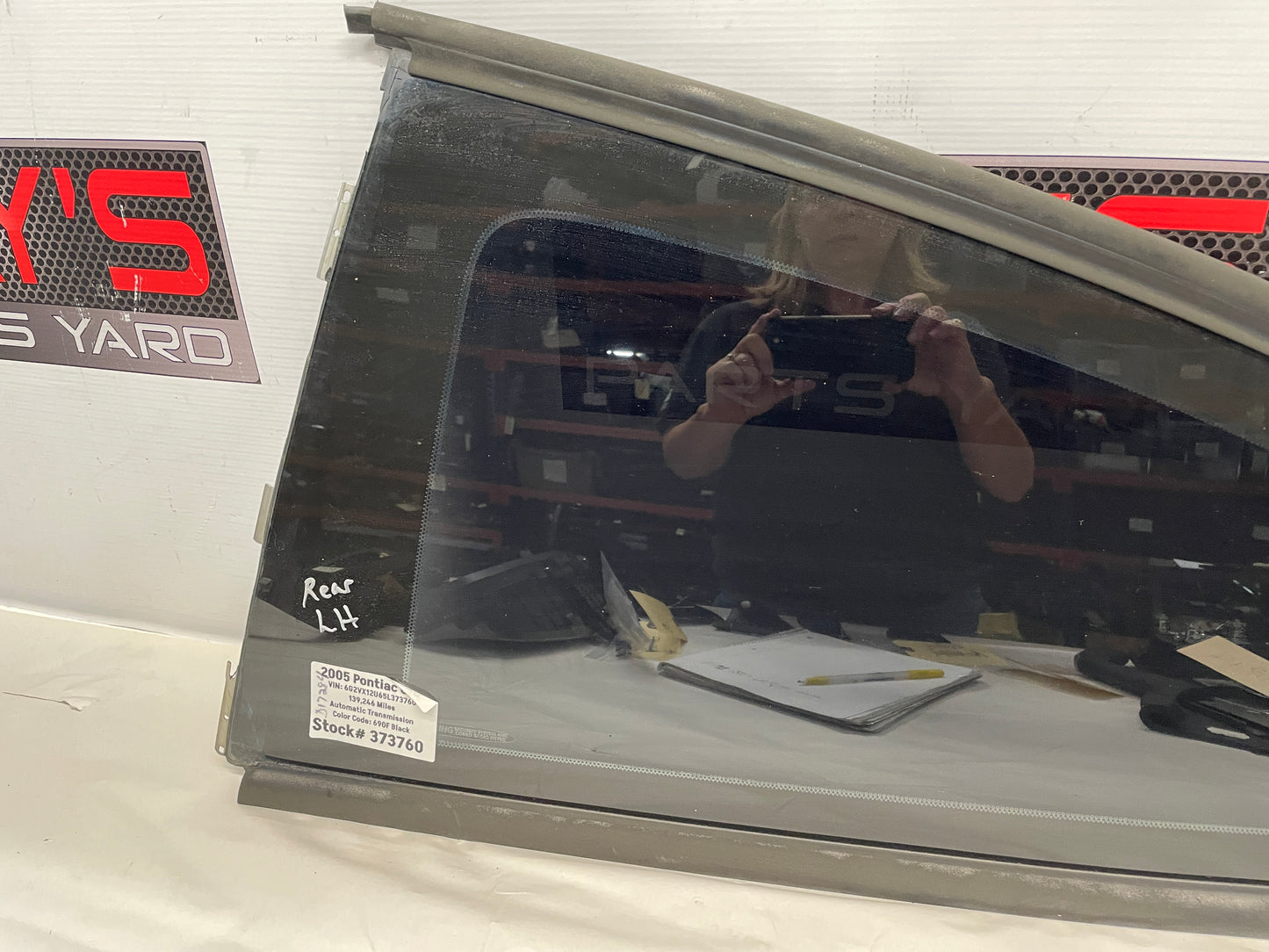 2005 Pontiac GTO LH Driver Rear Quarter Window Glass OEM - Day's Parts Yard
