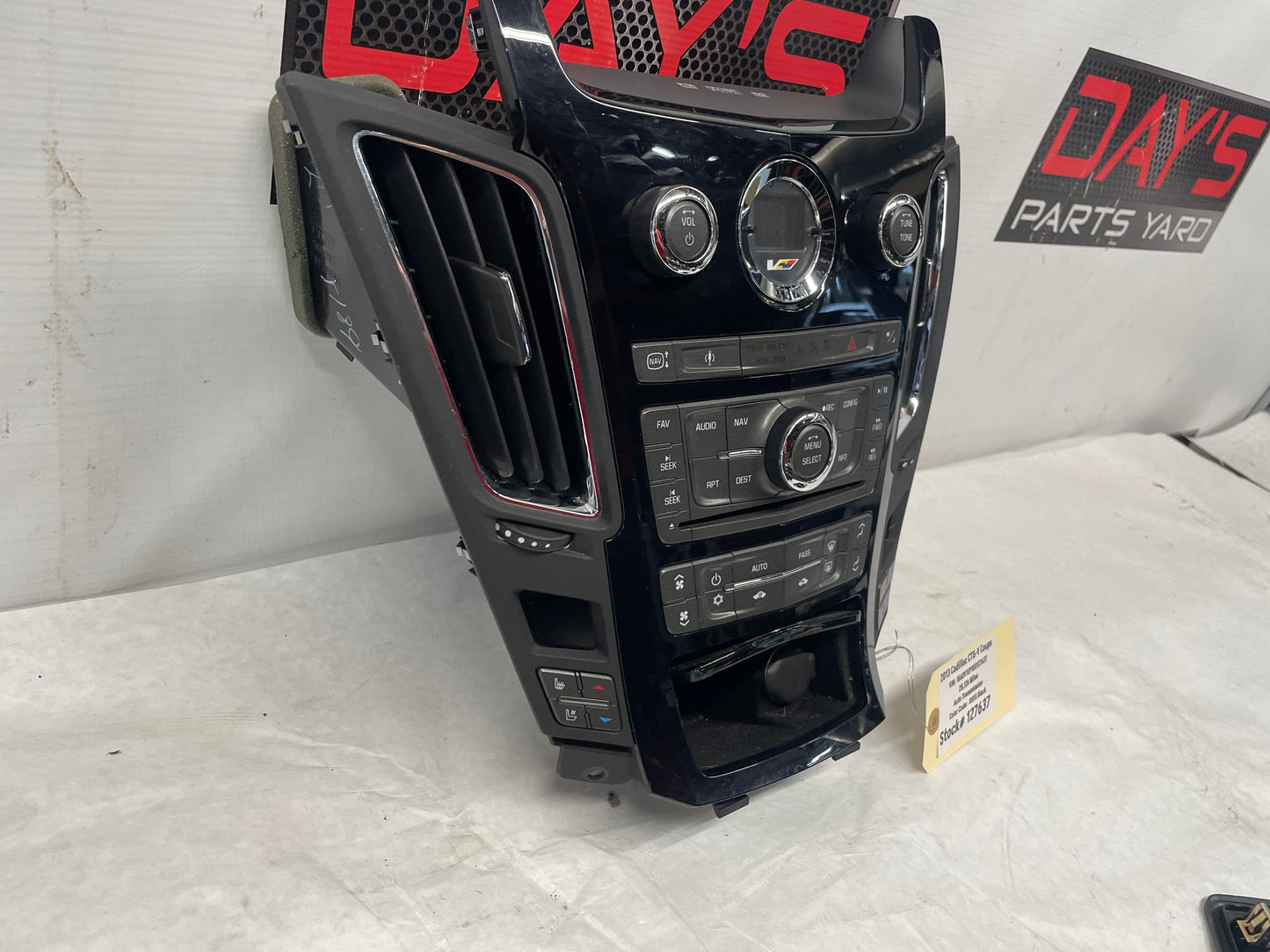 2013 Cadillac CTS-V Coupe Radio/CD Nav Climate Control Panel Unit Seat Options OEM - Day's Parts Yard
