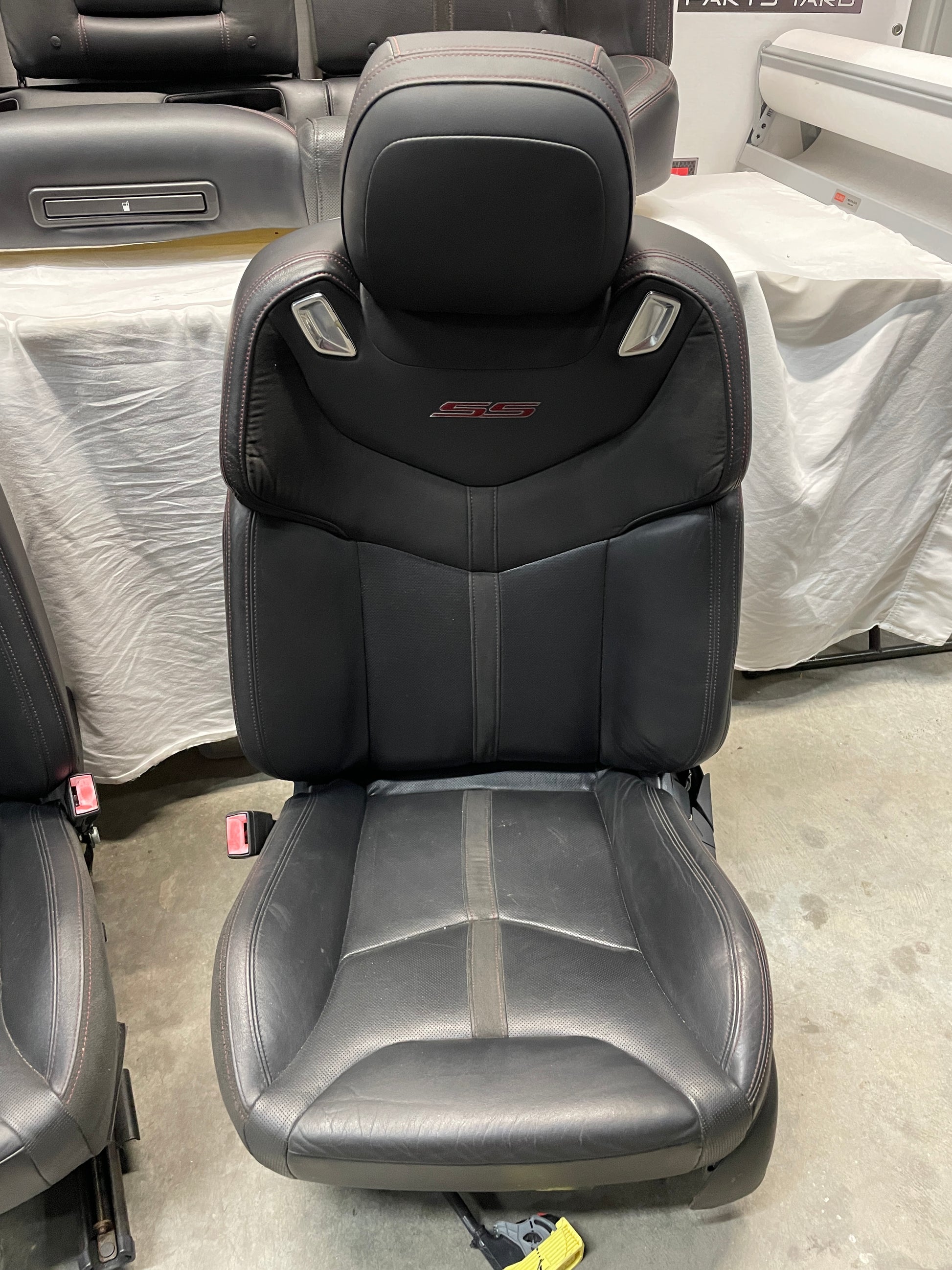 2014 Chevy SS Sedan Seats Fronts and Rears Black Leather Alcantara Suede OEM - Day's Parts Yard