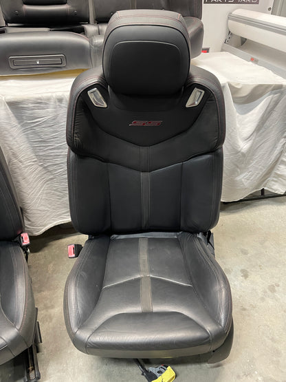2014 Chevy SS Sedan Seats Fronts and Rears Black Leather Alcantara Suede OEM - Day's Parts Yard
