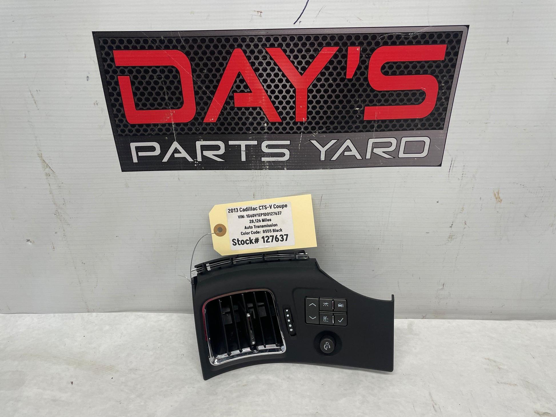 2013 Cadillac CTS-V Coupe Front LH Driver Dash Air Vent Grille w/ Switches  Controls OEM - Day's Parts Yard