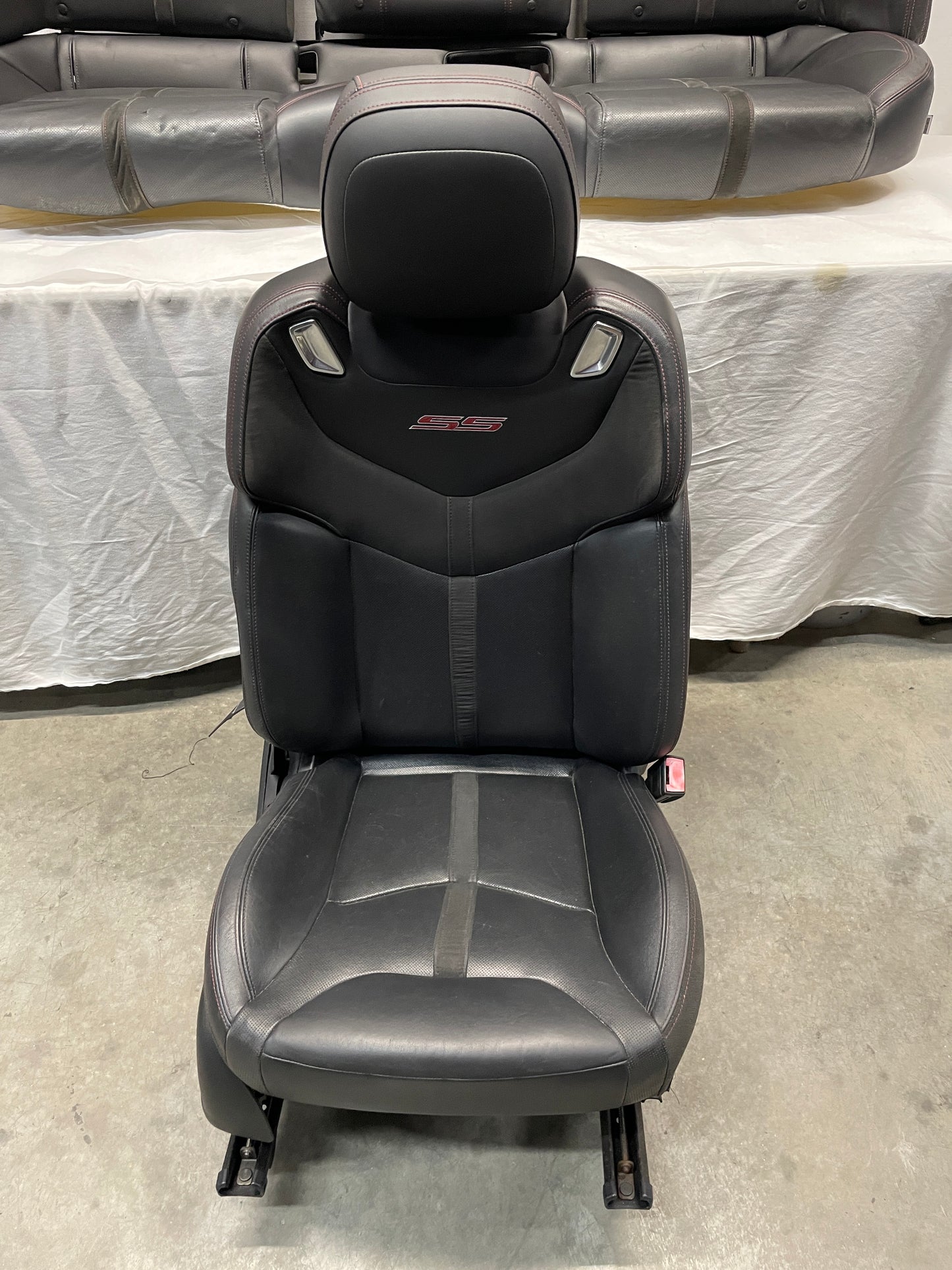2014 Chevy SS Sedan Seats Fronts and Rears Black Leather Alcantara Suede OEM - Day's Parts Yard