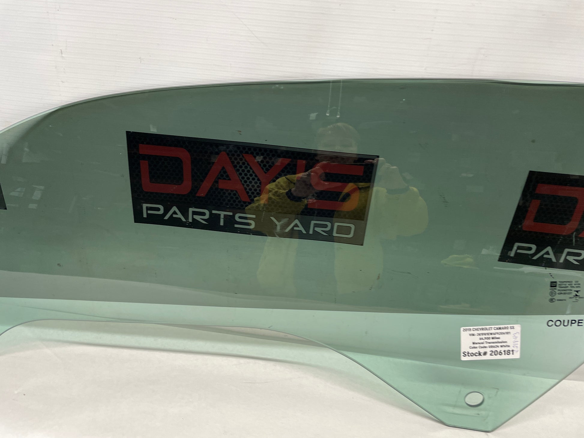 2015 Chevy Camaro SS LH Driver Door Window Glass OEM - Day's Parts Yard