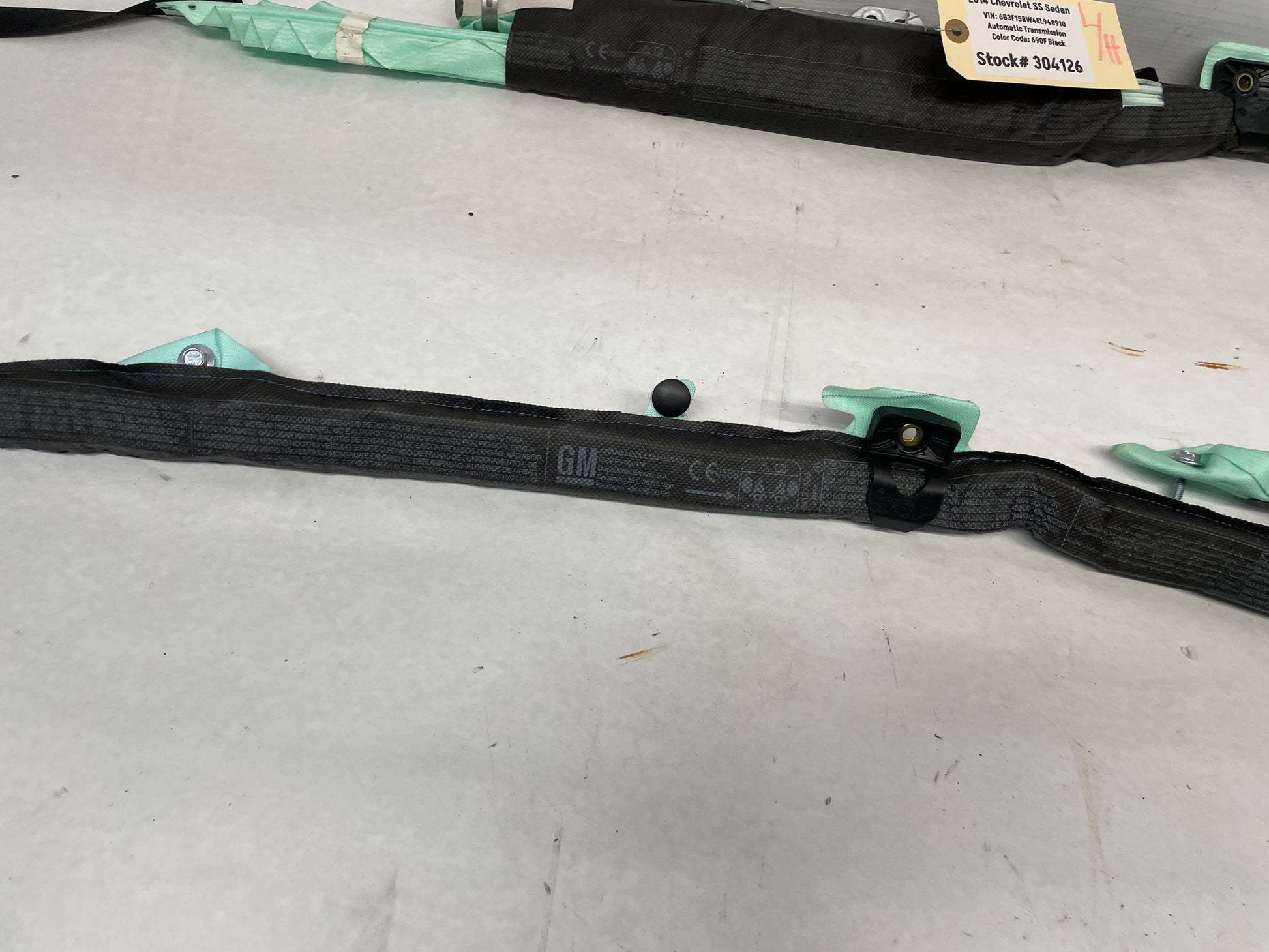 2014 Chevy SS Sedan RH & LH Curtain Roof Side Top Rail Airbag Air Bag Set OEM - Day's Parts Yard