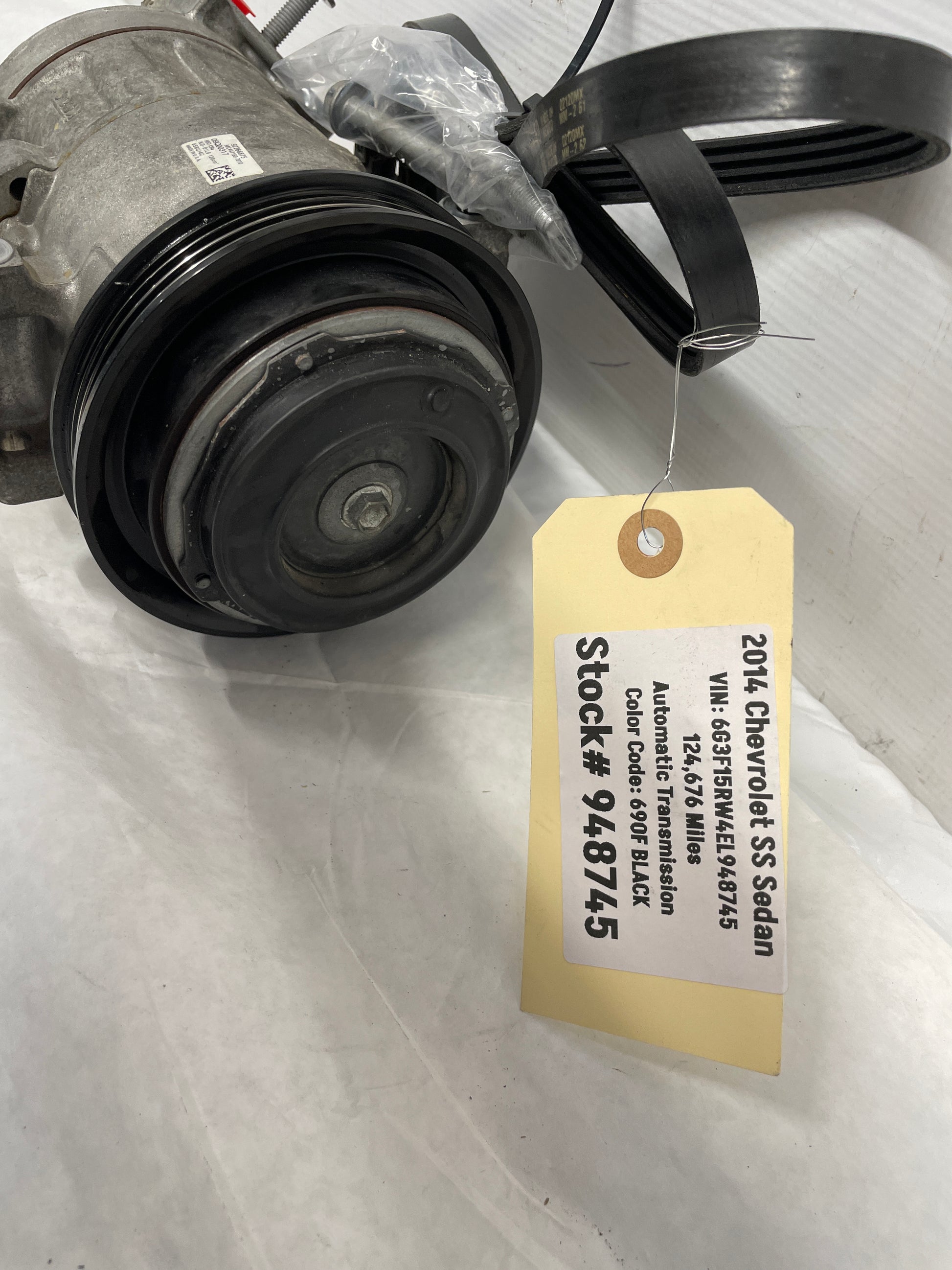 2014 Chevy SS Sedan AC A/C Air Conditioner Compressor OEM - Day's Parts Yard