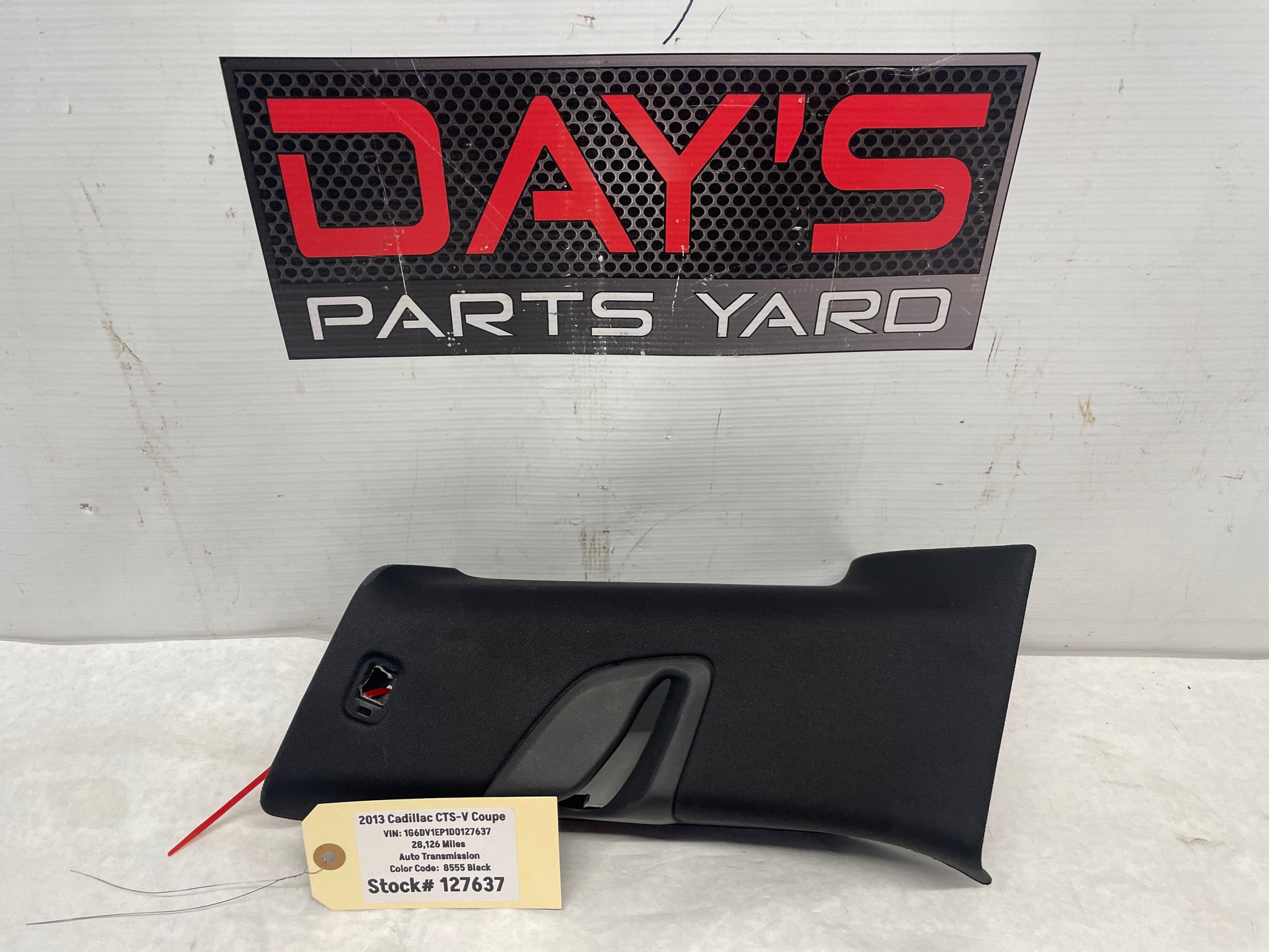2013 Cadillac CTS-V Coupe RH Passenger Upper B Pillar Garnish Molding Trim Covers OEM - Day's Parts Yard