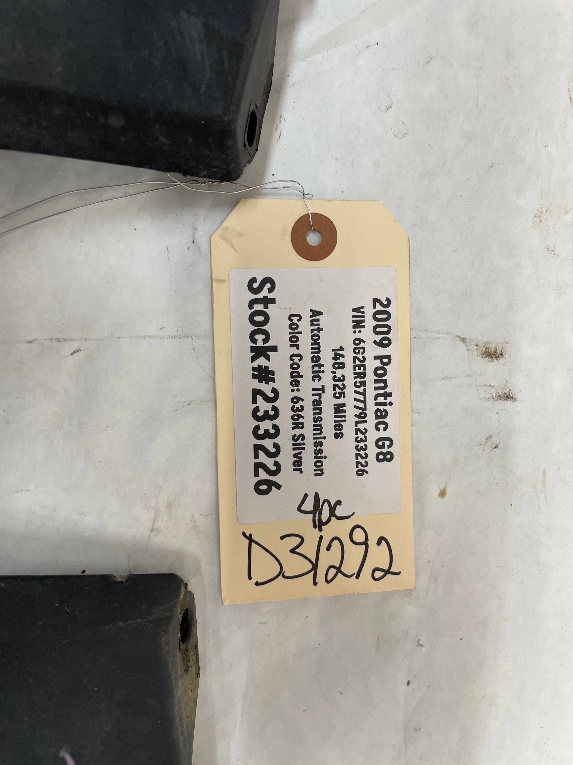 2009 Pontiac G8 Complete Rear Bumper Brackets Mounts Supports Guides Set OEM - Day's Parts Yard