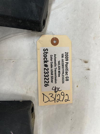 2009 Pontiac G8 Complete Rear Bumper Brackets Mounts Supports Guides Set OEM - Day's Parts Yard