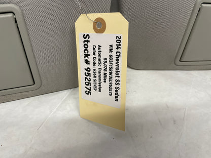 2014 Chevy SS Sedan RH & LH Sun Visor Sunvisor Shade Set w/ Clips OEM - Day's Parts Yard