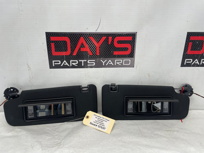 2013 Cadillac CTS-V Coupe Black RH & LH Sunvisor Sun Visor Set w/ Clips OEM - Day's Parts Yard