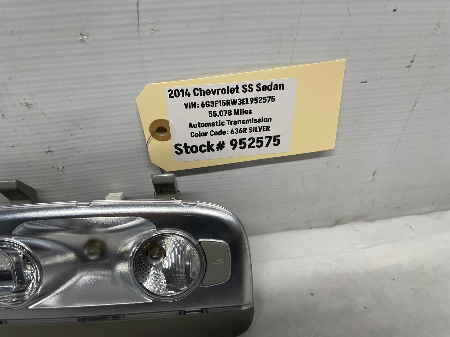 2014 Chevy SS Sedan Over Head Rear Dome Map Light OEM - Day's Parts Yard