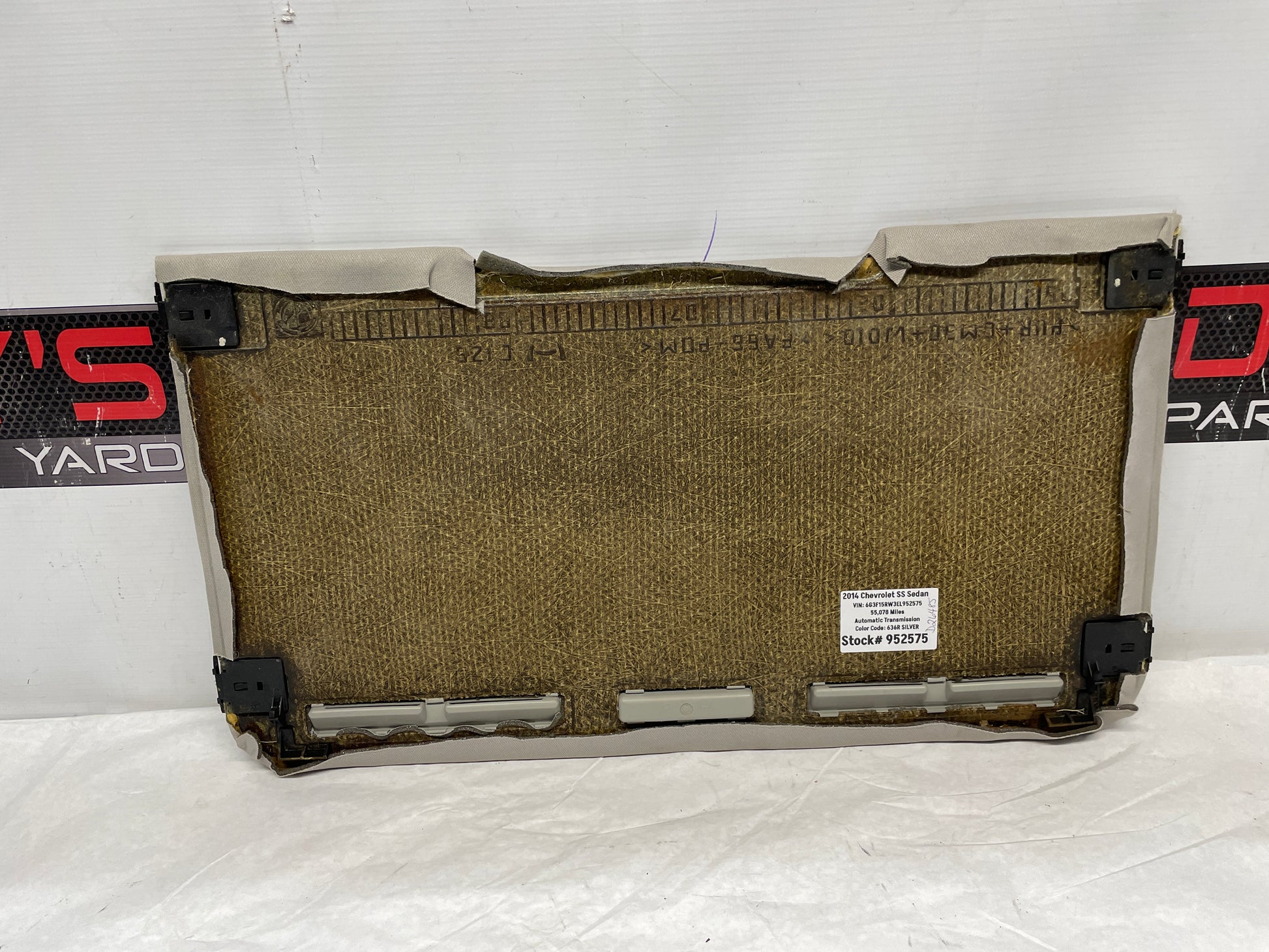 2014 Chevy SS Sedan Sun Moon Roof Sun Shade OEM - Day's Parts Yard