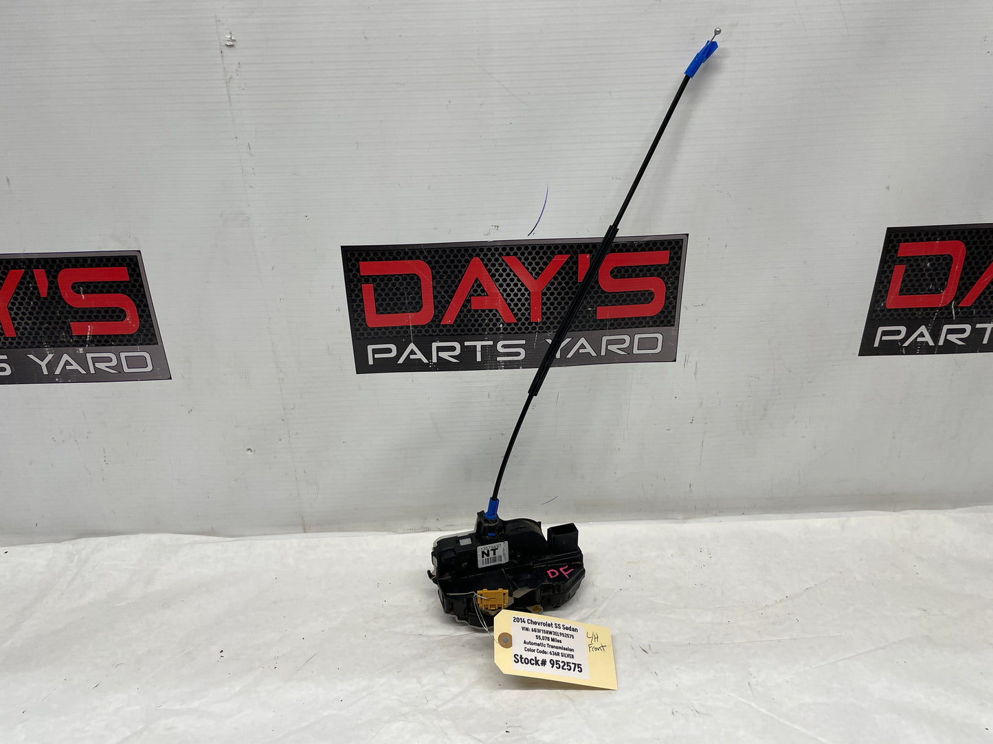 2014 Chevy SS Sedan LH Driver Front Door Lock Actuator OEM - Day's Parts Yard