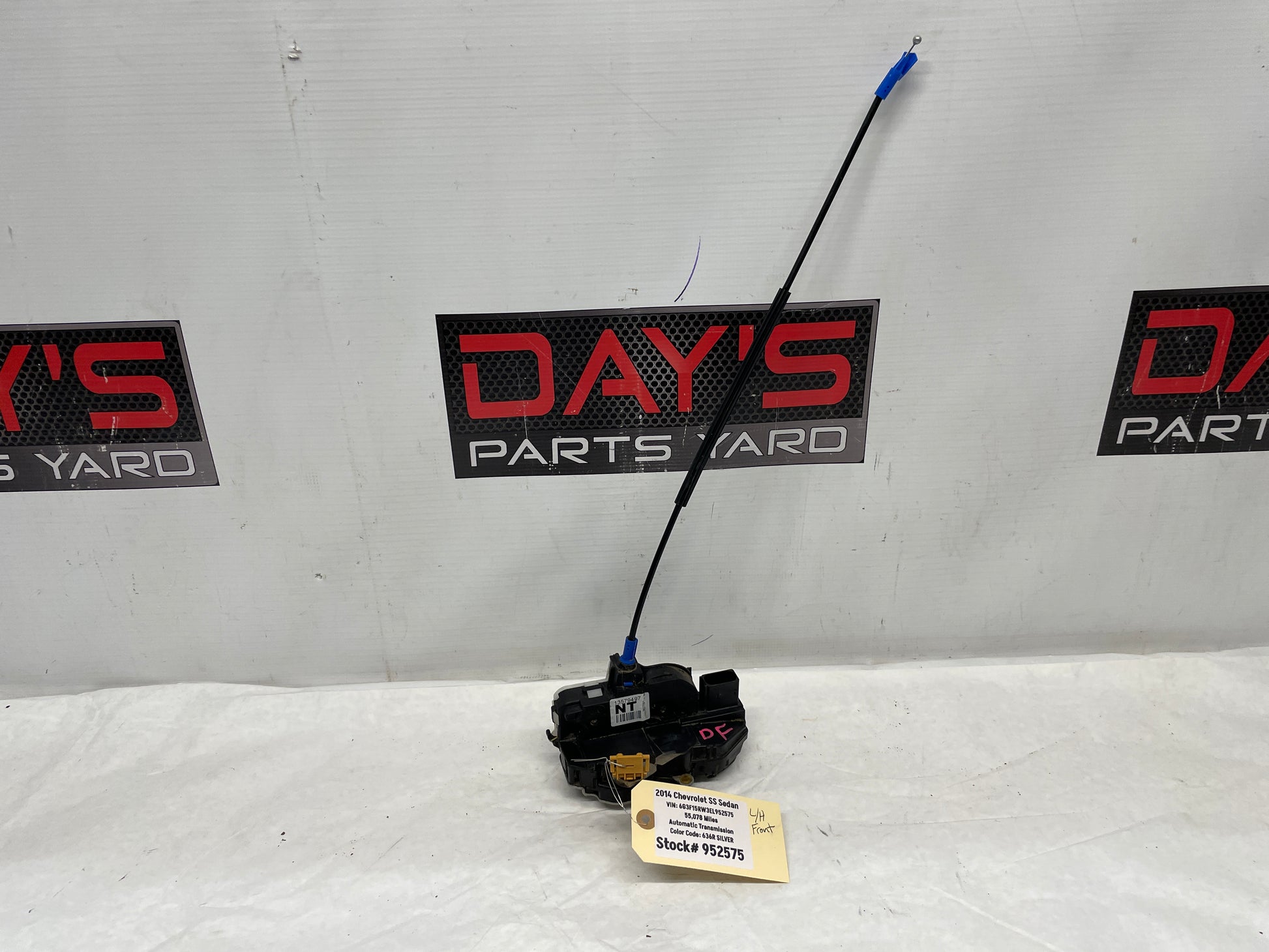 2014 Chevy SS Sedan LH Driver Front Door Lock Actuator OEM - Day's Parts Yard