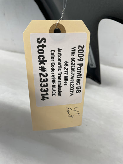 2009 Pontiac G8 LH Driver Front Fender Black OEM - Day's Parts Yard